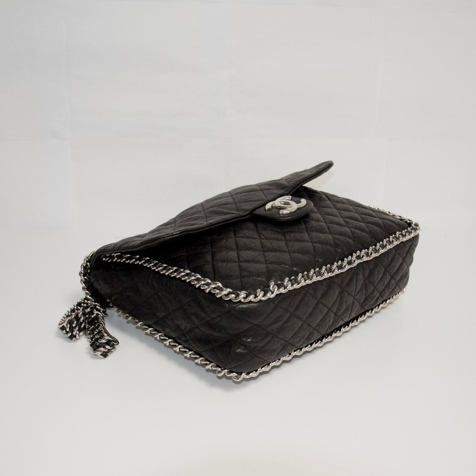 Chanel Black Chain Around Maxi Bag
