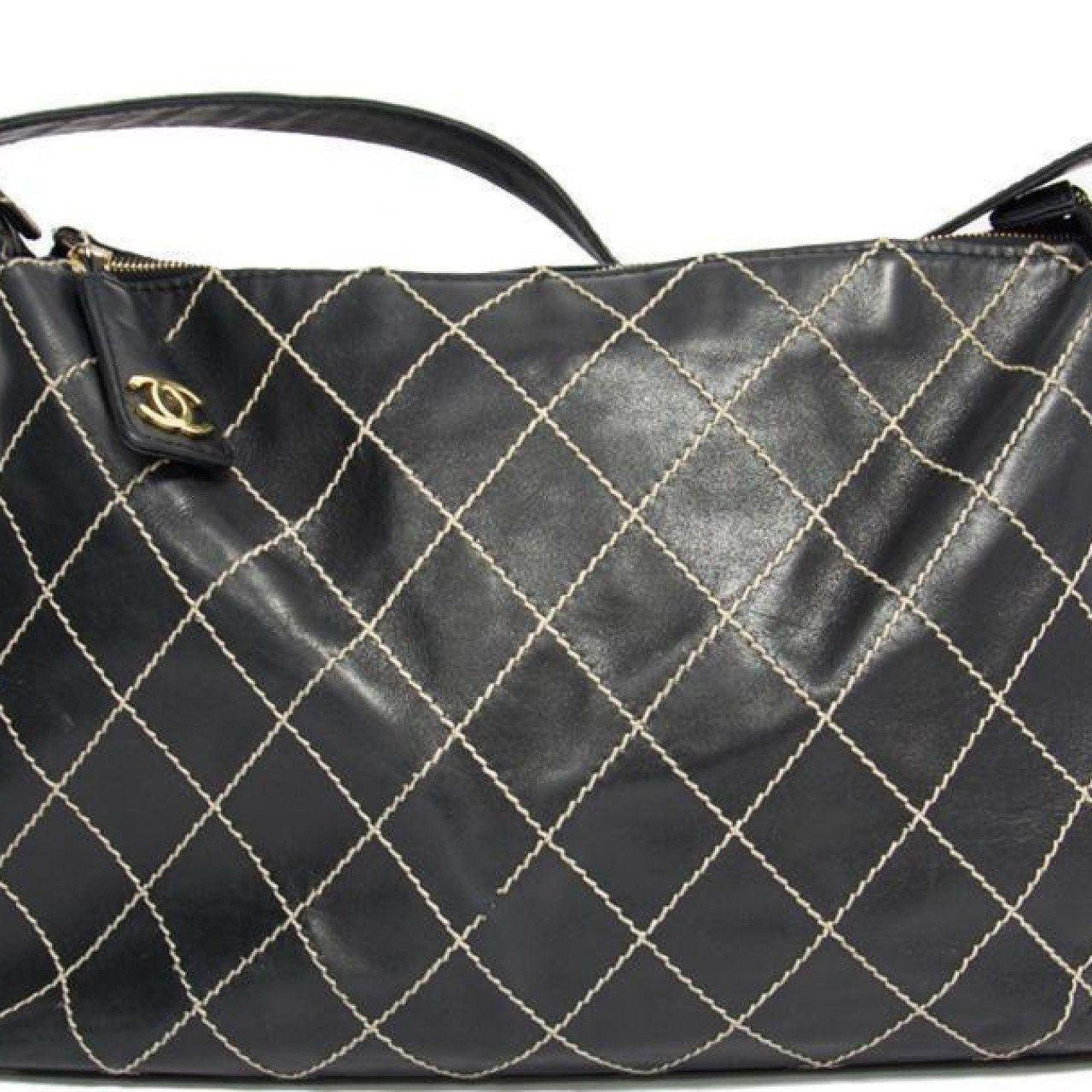 Chanel Black Diamond Stitch Tote