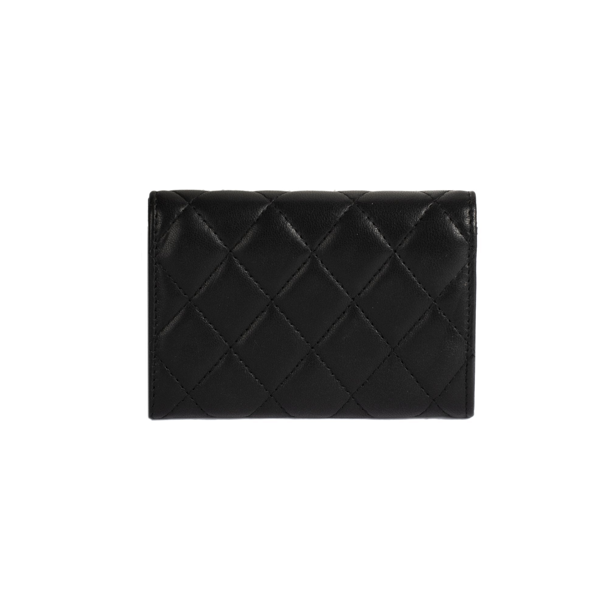 Chanel Black Lambskin Classic Card Holder