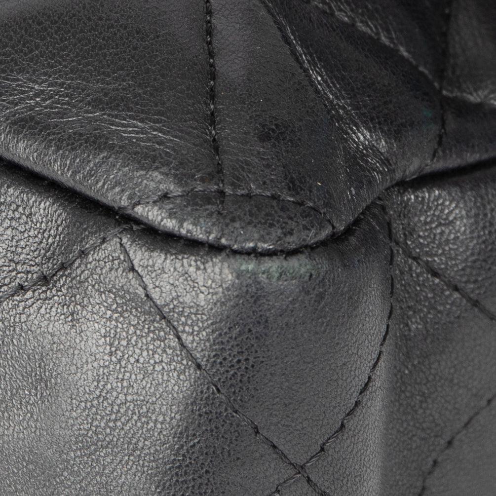 Chanel Black Lambskin Classic Jumbo Single Flap Bag