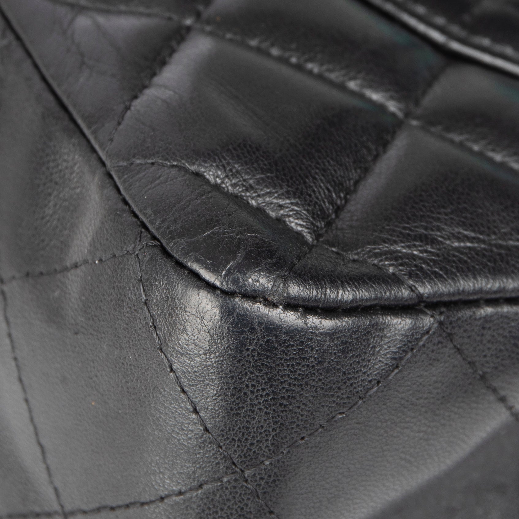 Chanel Black Lambskin Classic Jumbo Single Flap Bag