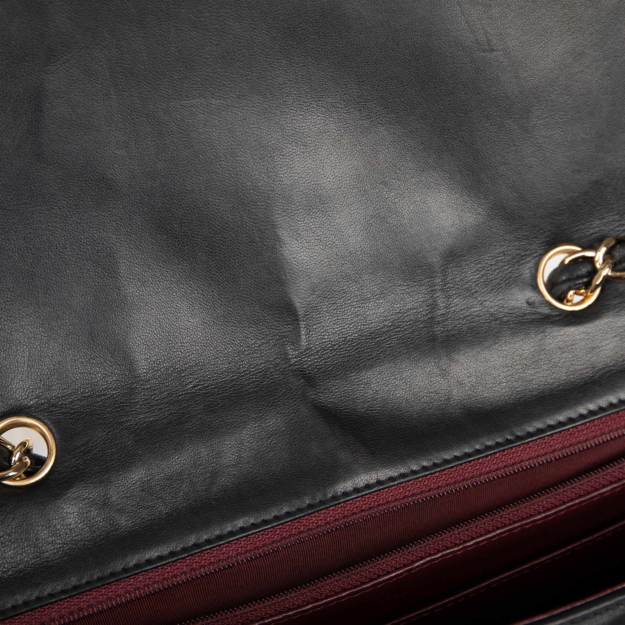 Chanel Black Lambskin Classic Jumbo Single Flap Bag