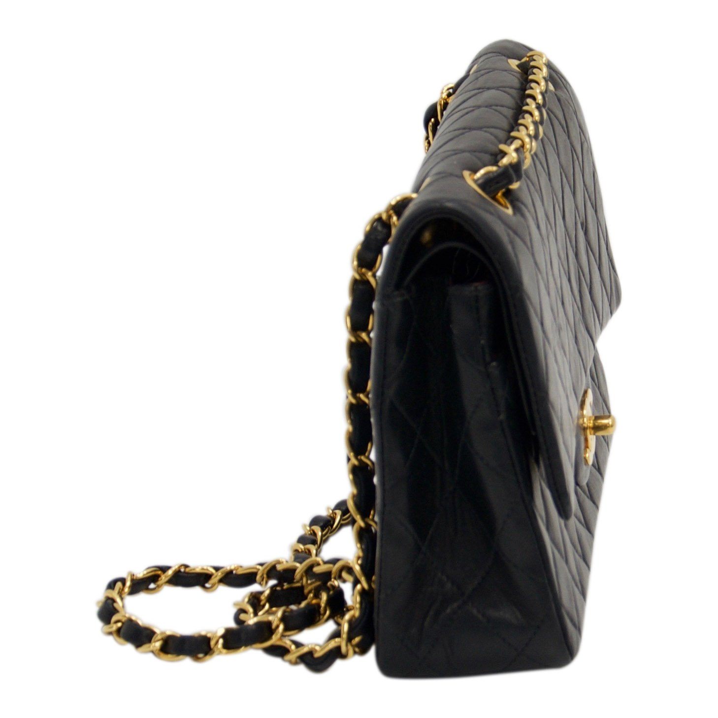 Chanel Black Lambskin Medium Classic Double Flap Bag