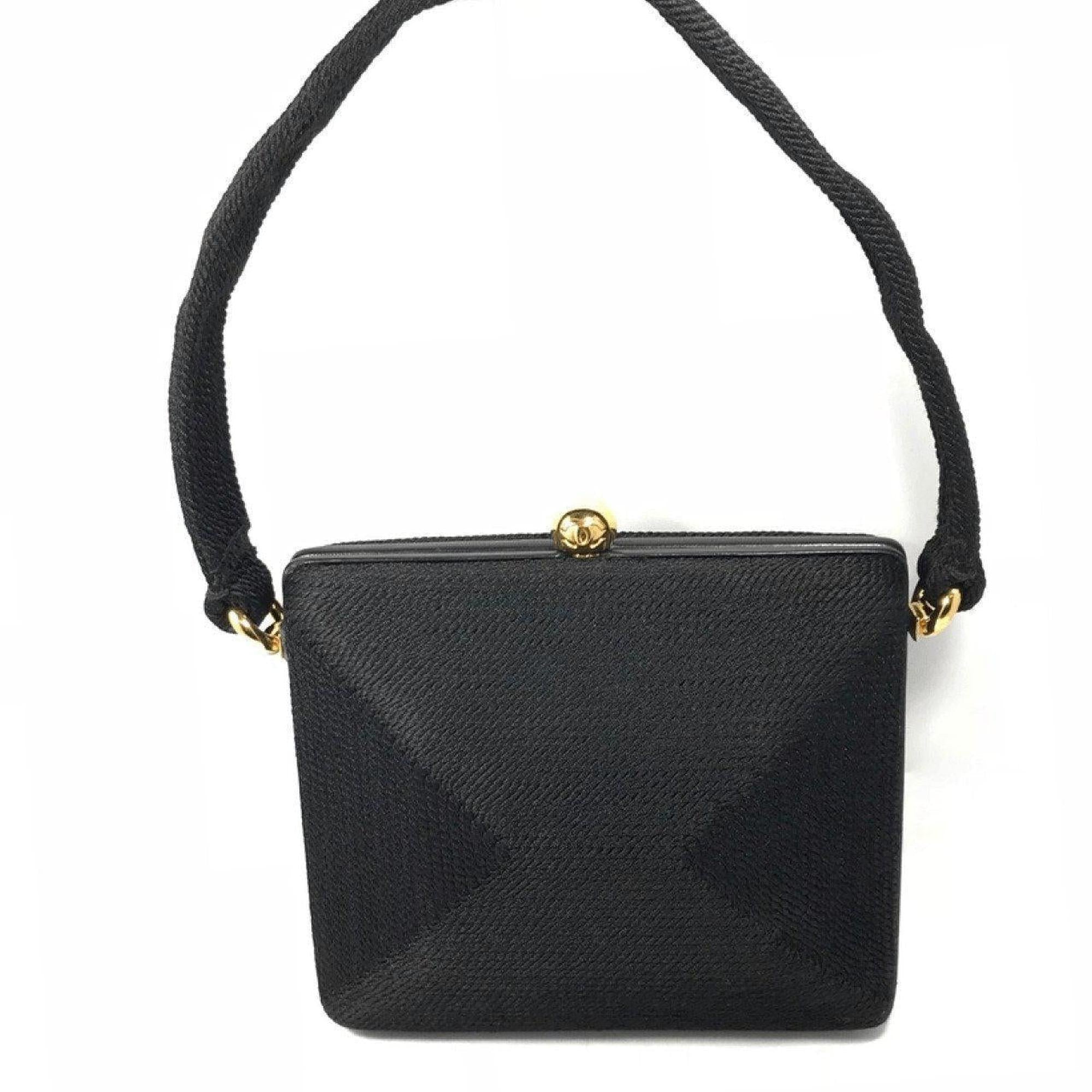 Chanel Black Woven Evening Bag