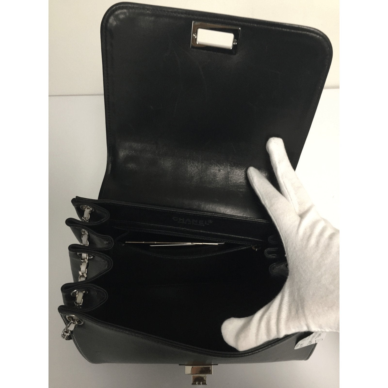 Chanel Black and White Chocolate Bar Bag