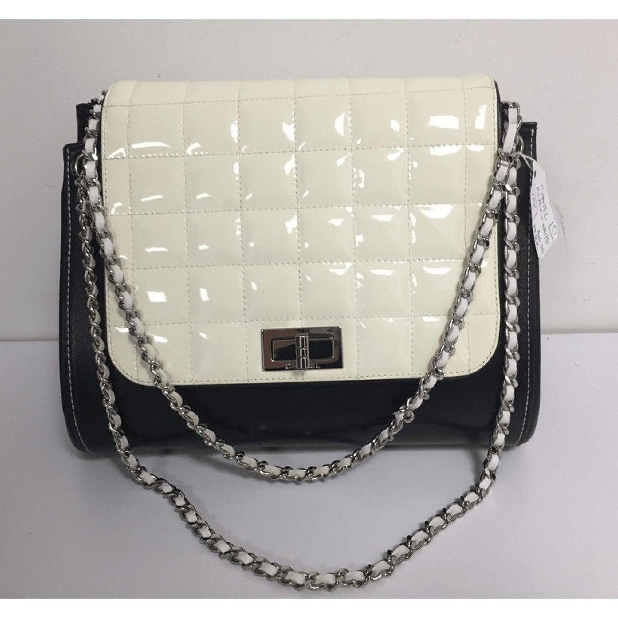 Chanel Black and White Chocolate Bar Bag