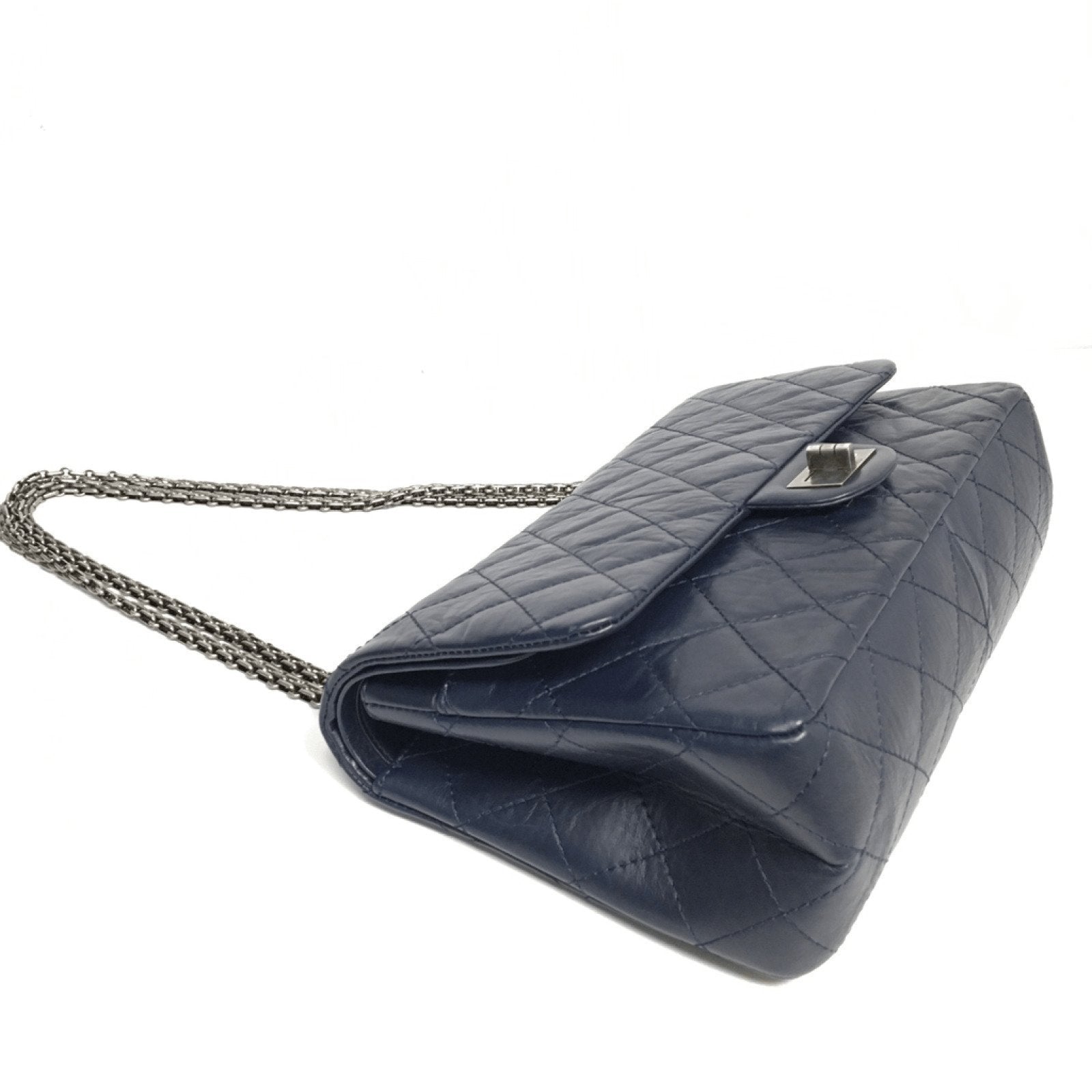 Chanel Blue Aged Calfskin Reissue 227