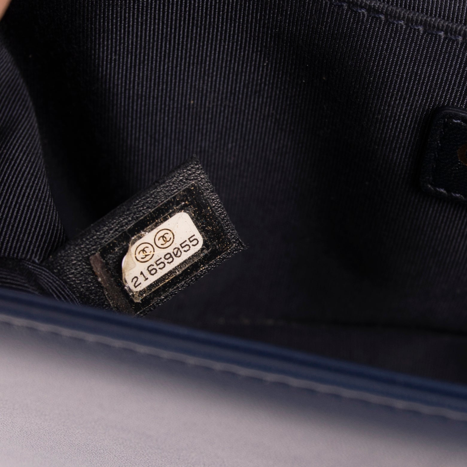 Chanel Blue Lambskin Medium Boy Bag w/ Box & Authenticity Card