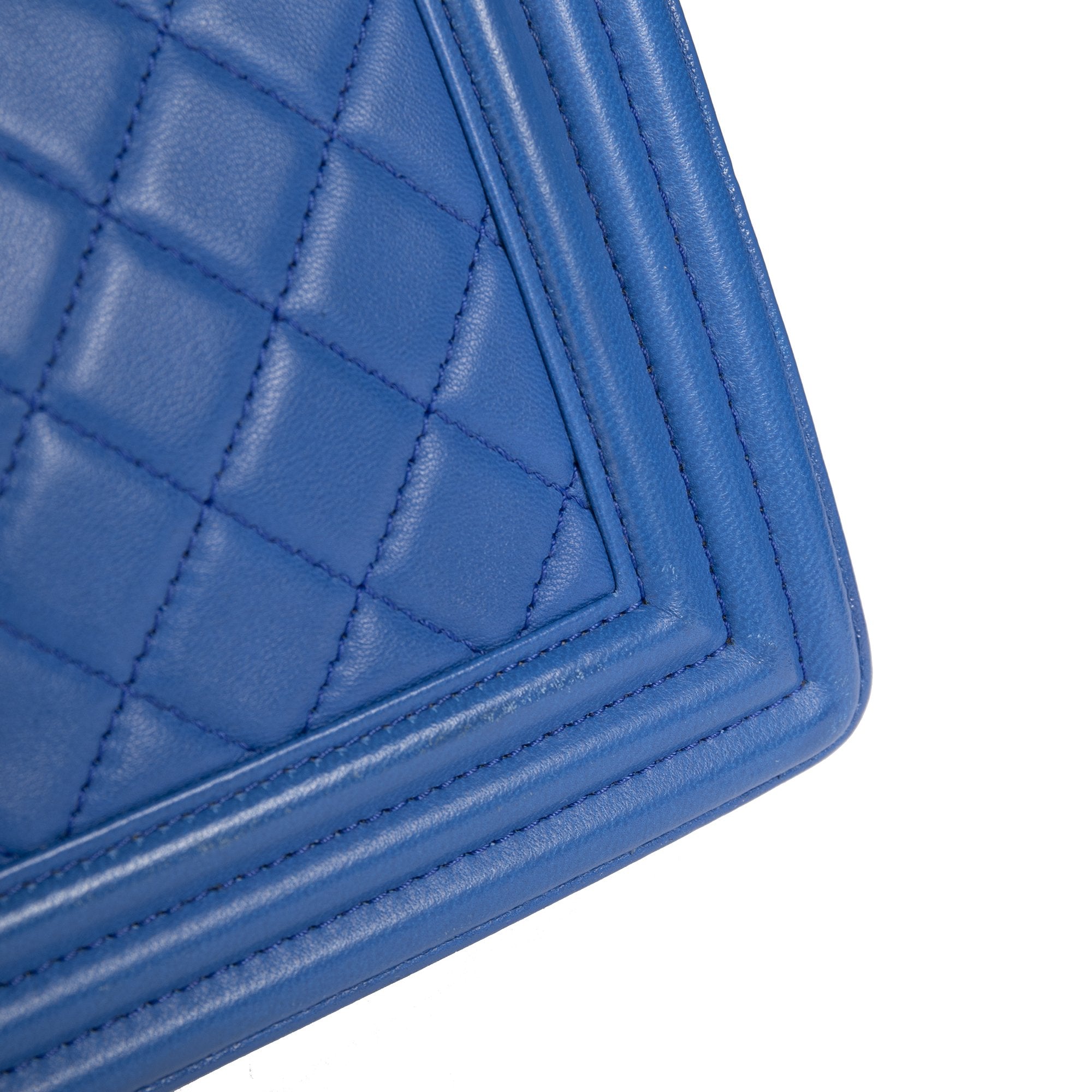 Chanel Blue Medium Boy Bag w/ Box & Authenticity Card