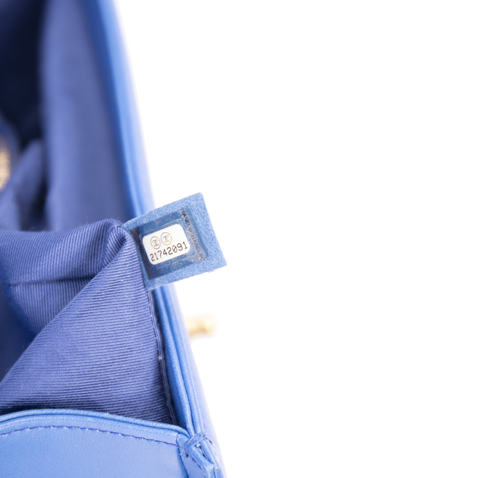 Chanel Blue Medium Boy Bag w/ Box & Authenticity Card