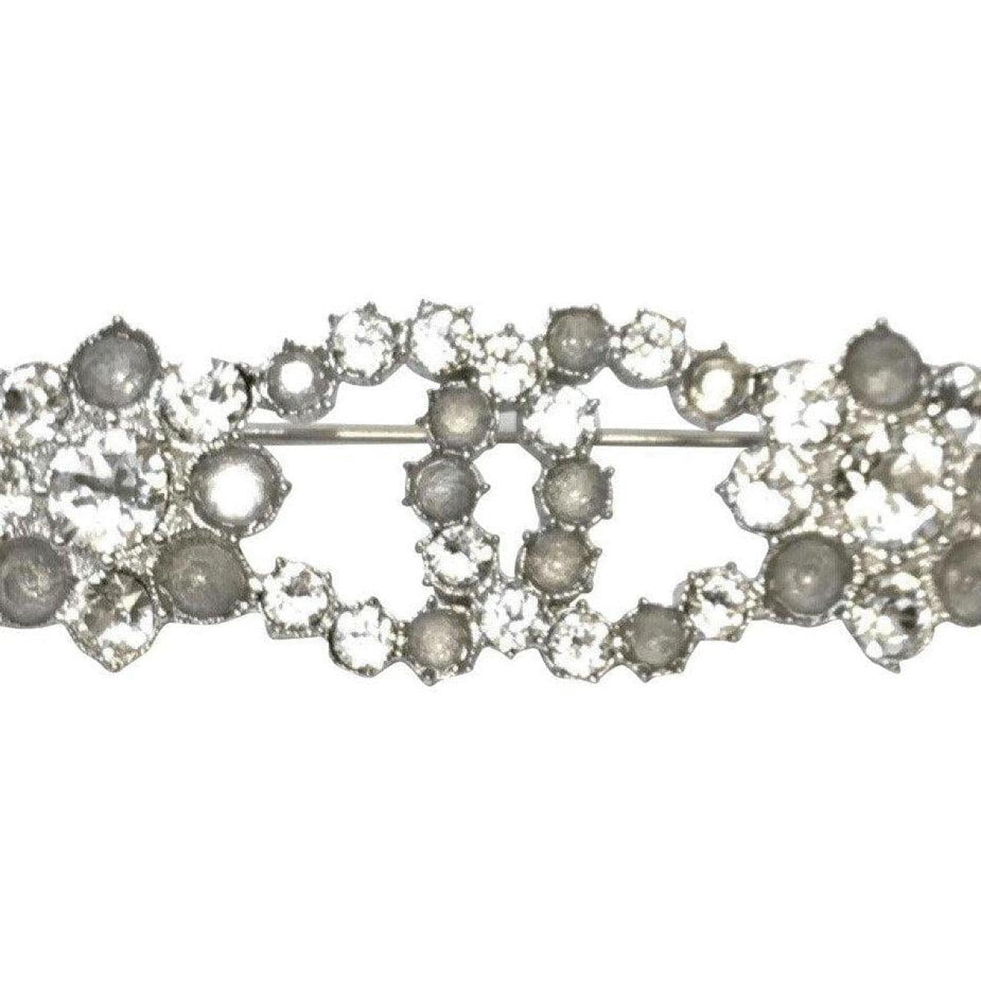 Chanel CC Crystal Camellia Flower Lotus Snowflake Brooch