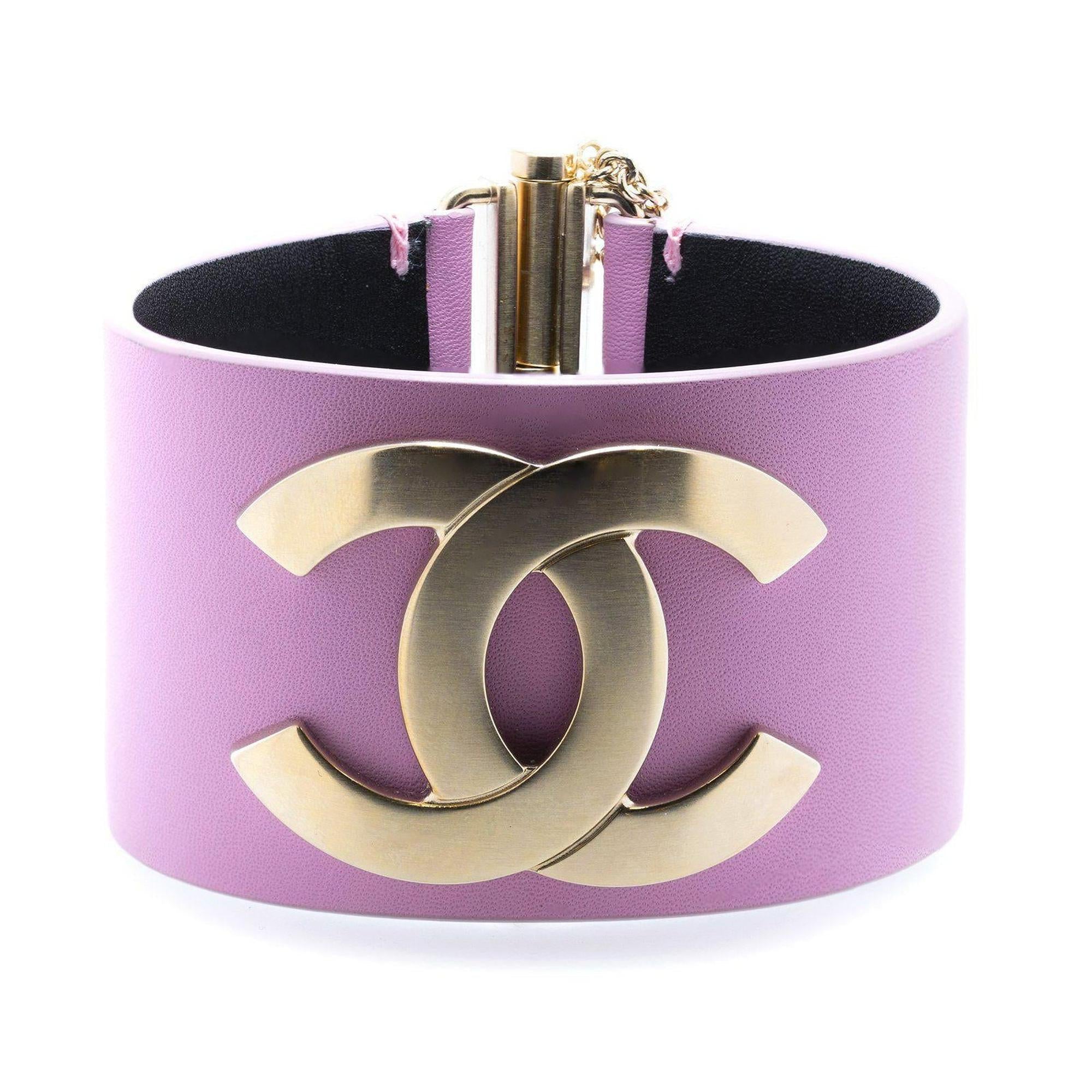Chanel CC Leather Wrap Bracelet