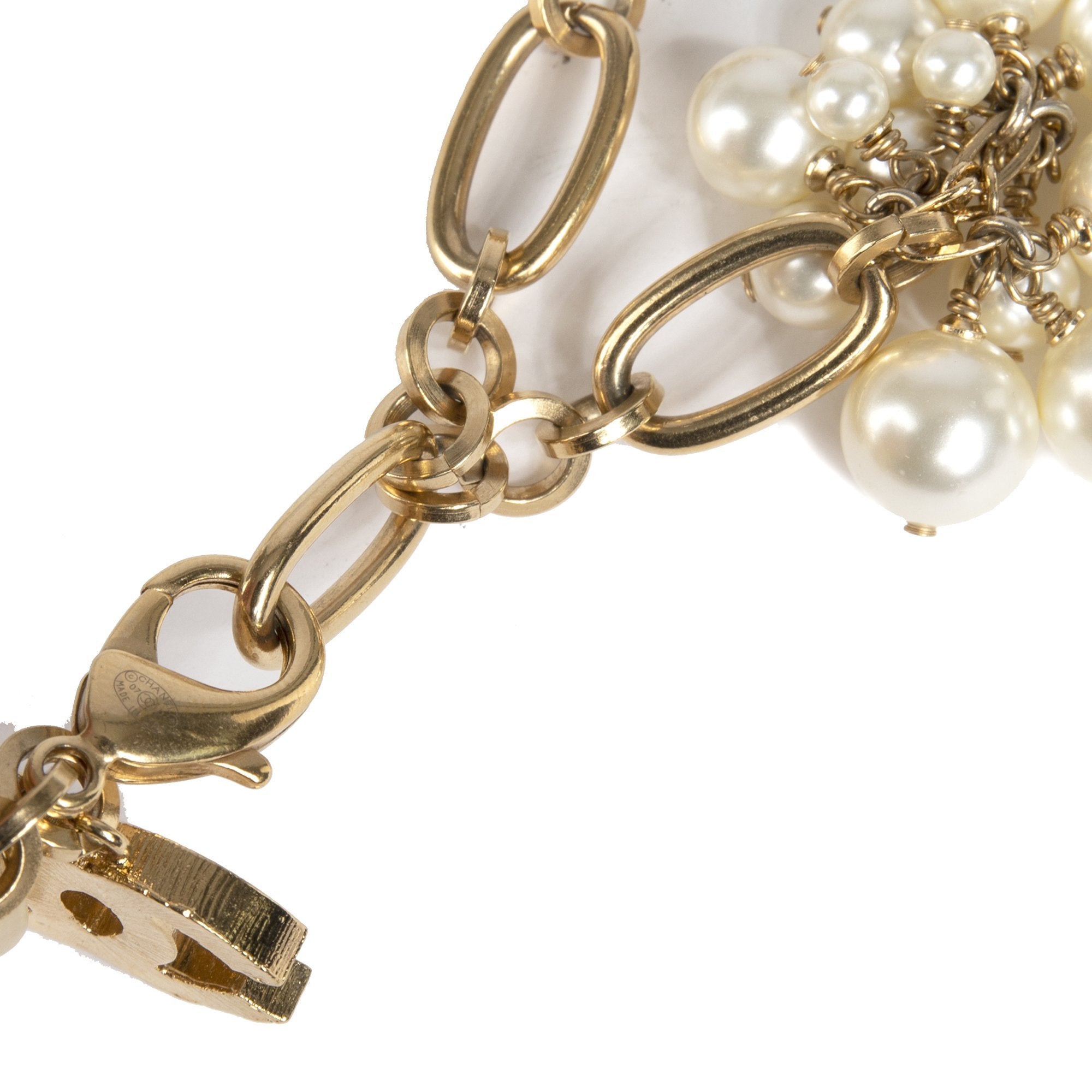 Chanel CC Pearl Tree Medallion Chain-Link Belt w/ Box