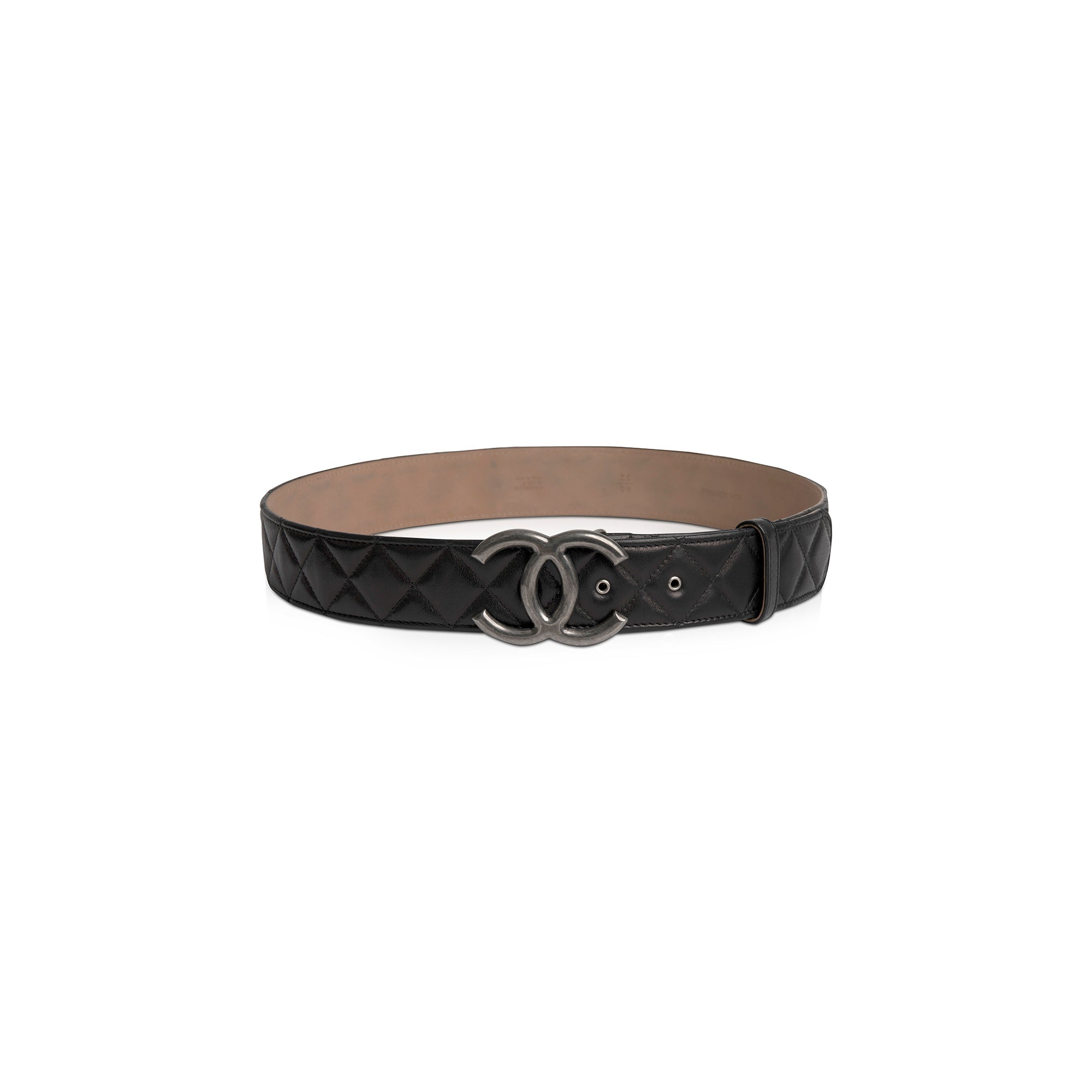 Chanel CC Quilted Leather Belt w/ Box