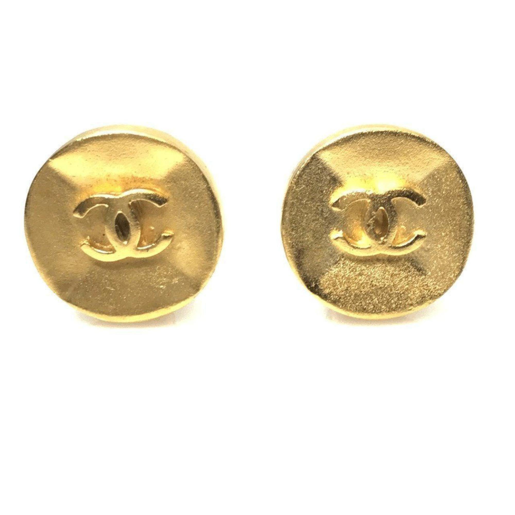 Chanel CC Satin FInish Clip On Earrings