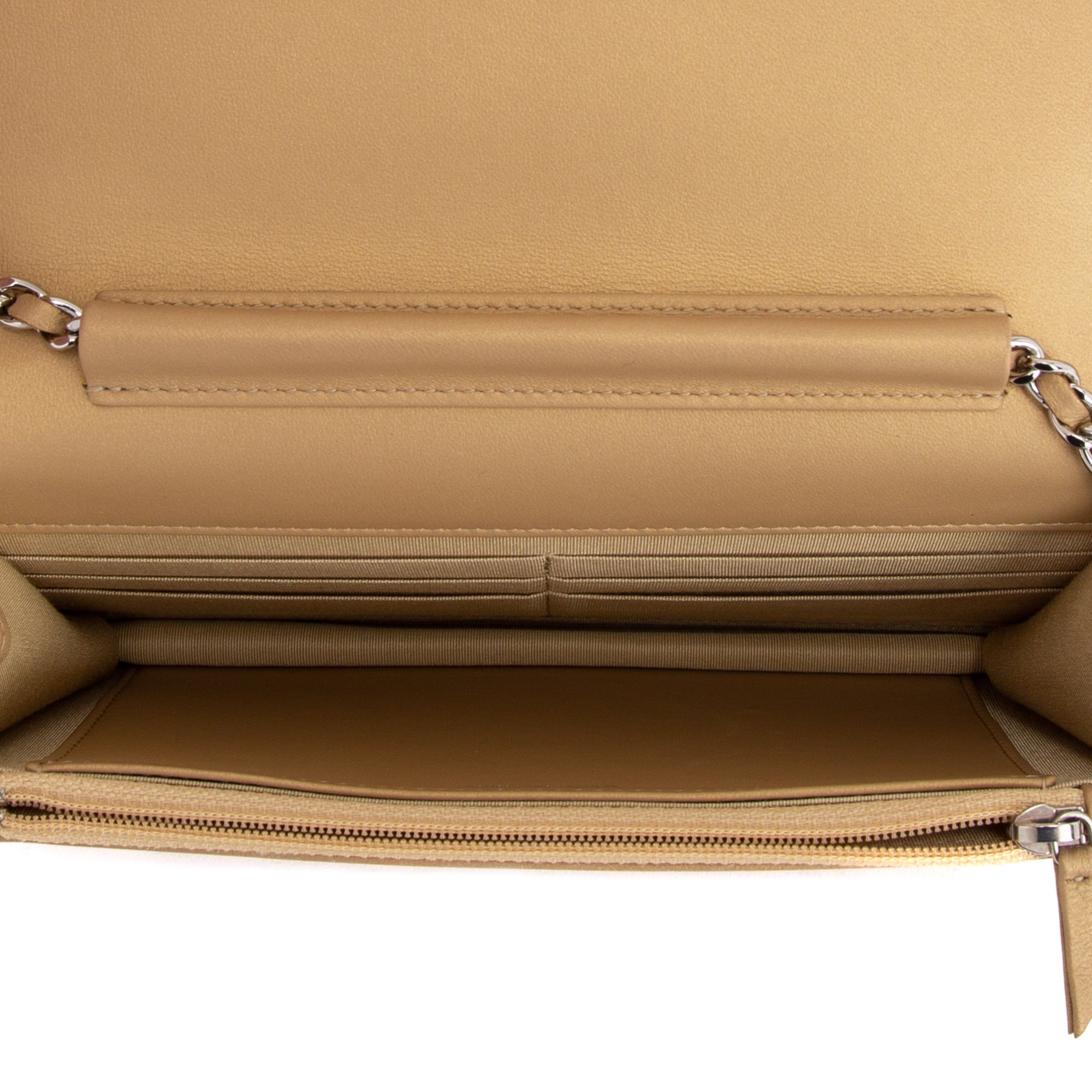 Chanel Camellia Studded Wallet on Chain w/ Authenticity Card