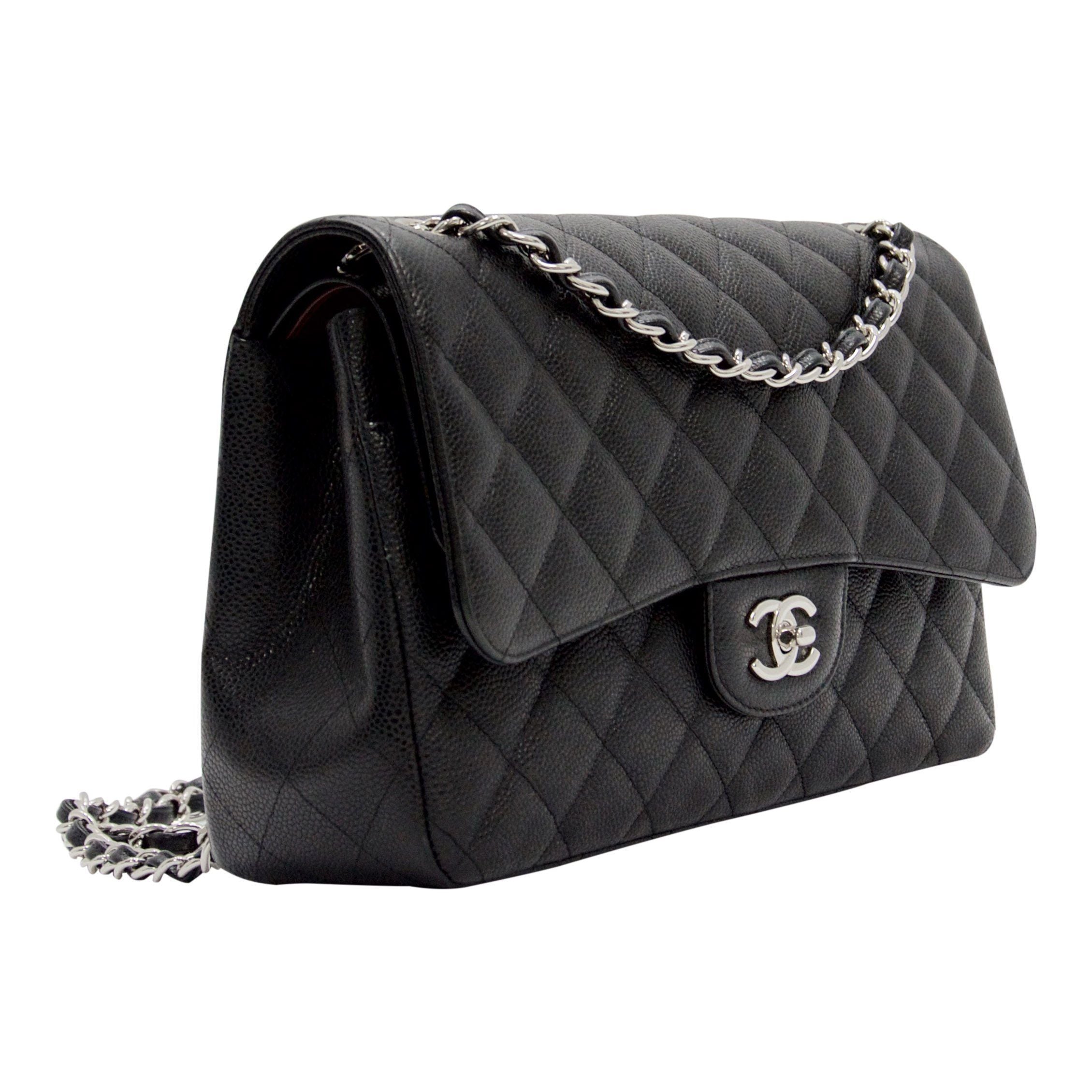 Chanel Caviar Classic Jumbo Double Flap Bag