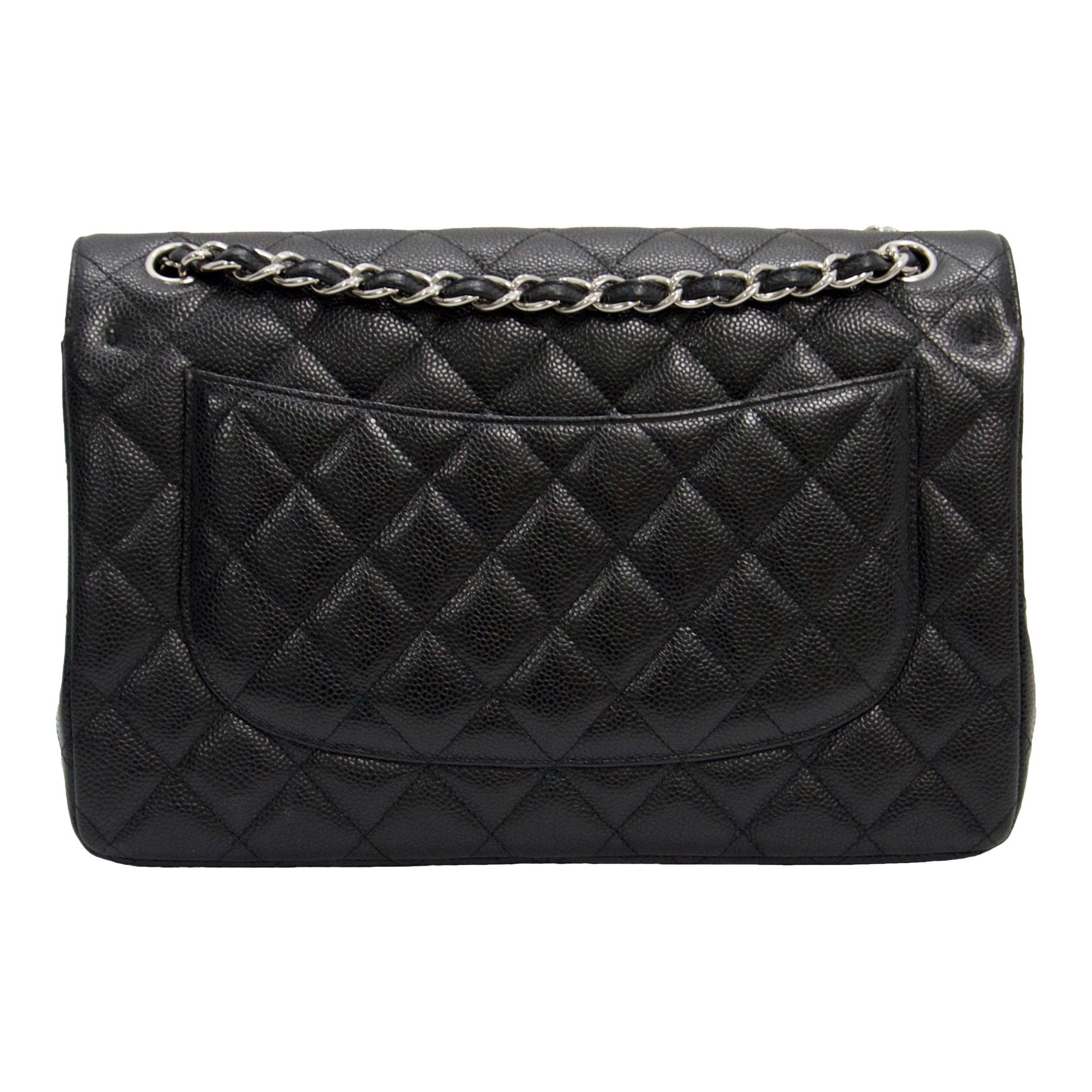 Chanel Caviar Classic Jumbo Double Flap Bag