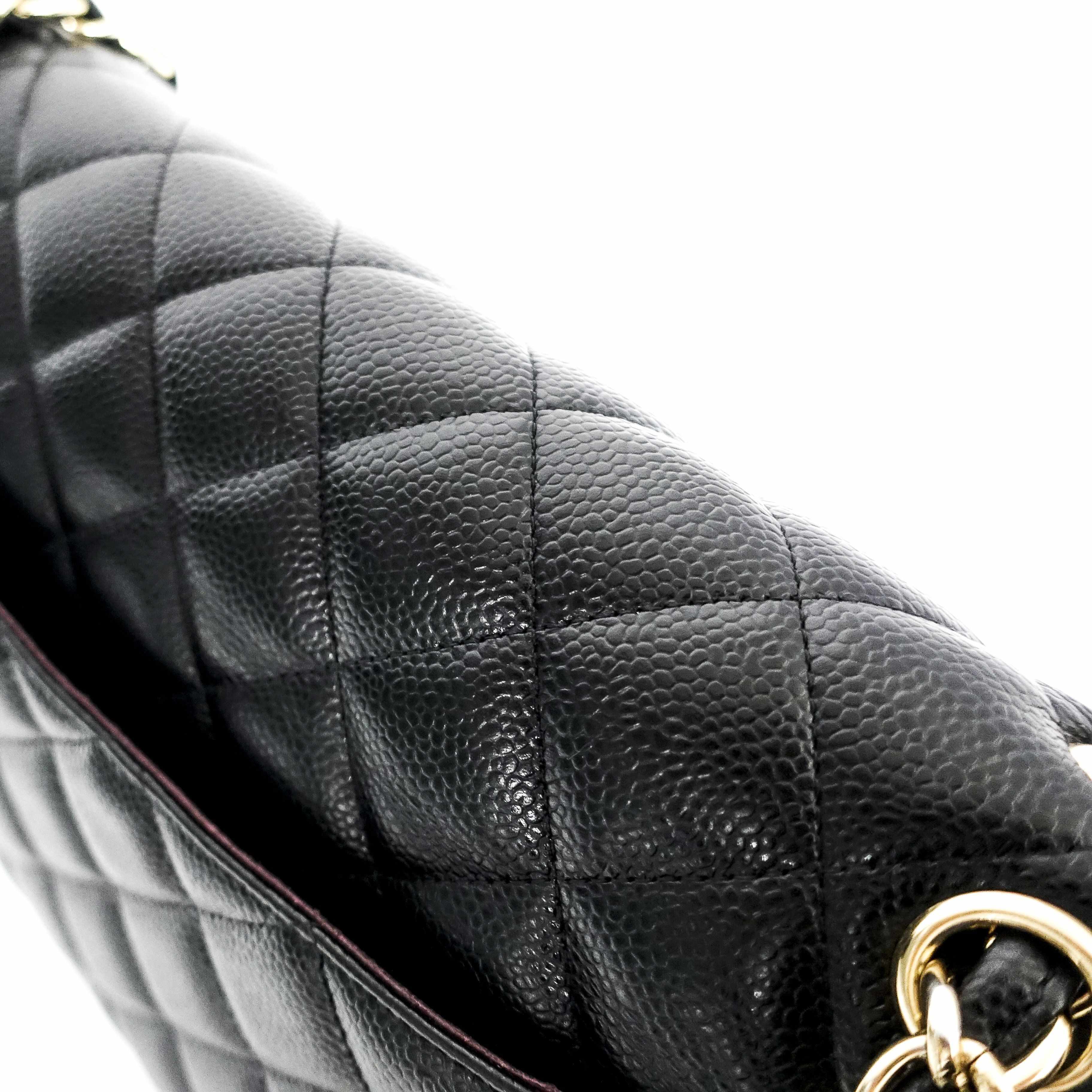 Chanel Caviar Classic Jumbo Double Flap Bag