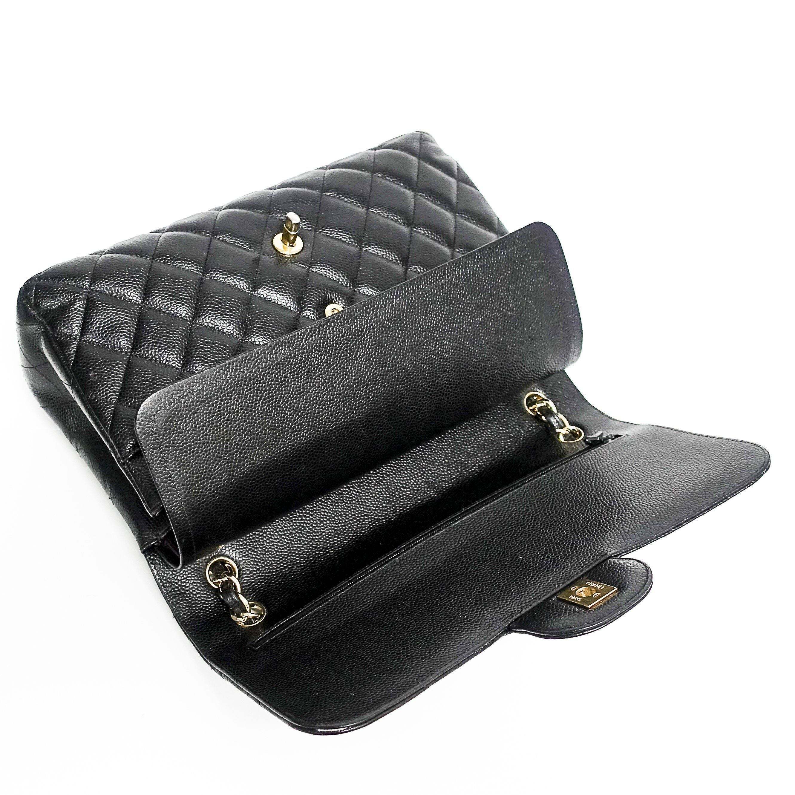 Chanel Caviar Classic Jumbo Double Flap Bag