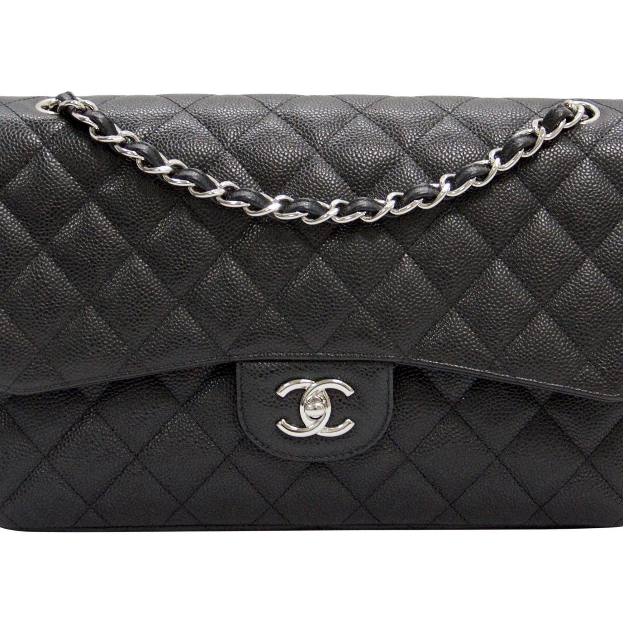 Chanel Caviar Classic Jumbo Double Flap Bag