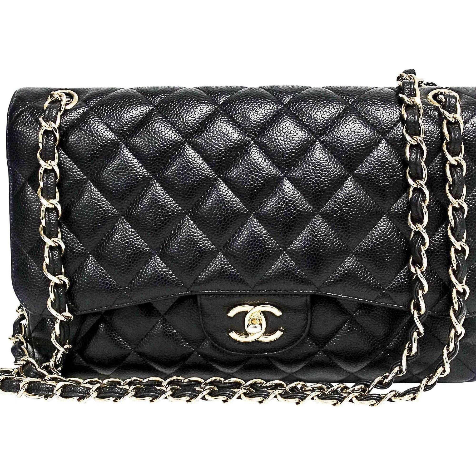 Chanel Caviar Classic Jumbo Double Flap Bag