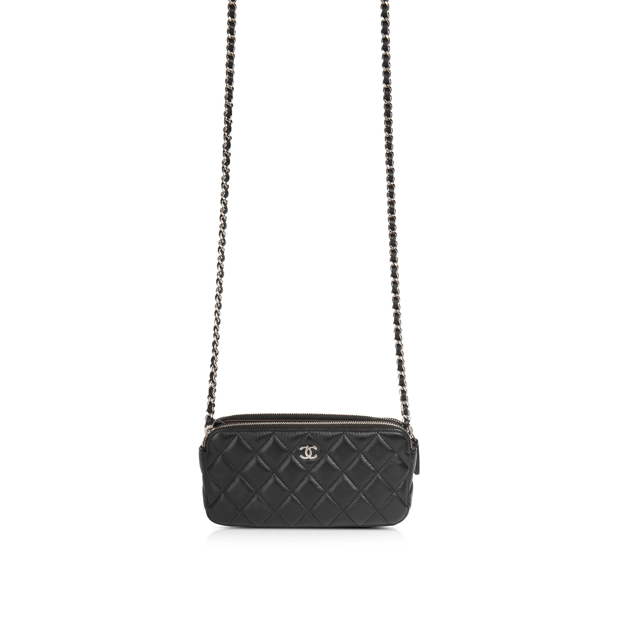 Chanel Classic Double Zip Wallet on Chain w/ Box & Authenticity Card