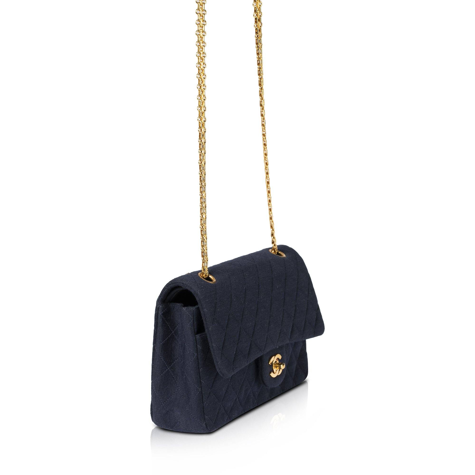 Chanel Classic Medium Jersey Double Flap Bag