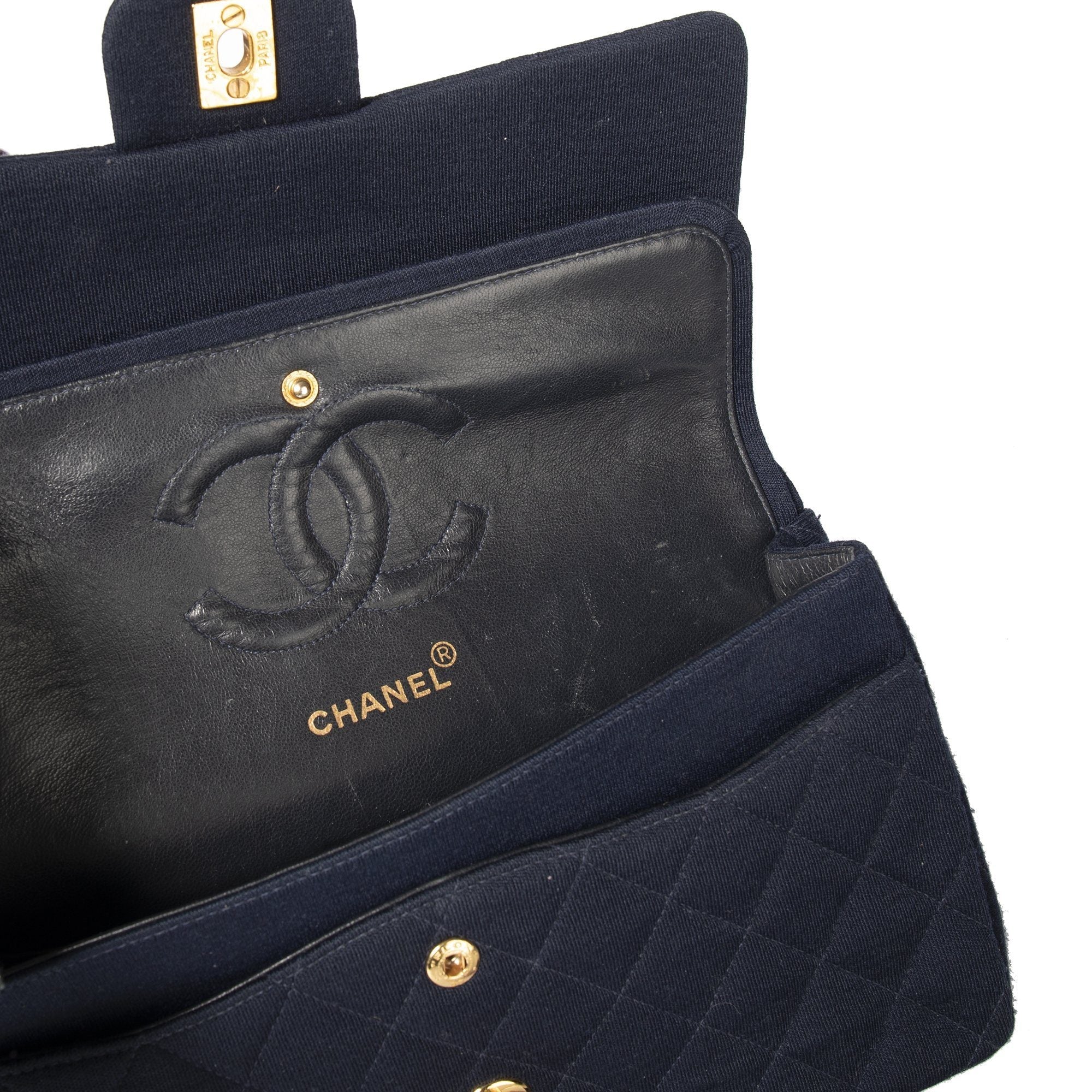 Chanel Classic Medium Jersey Double Flap Bag