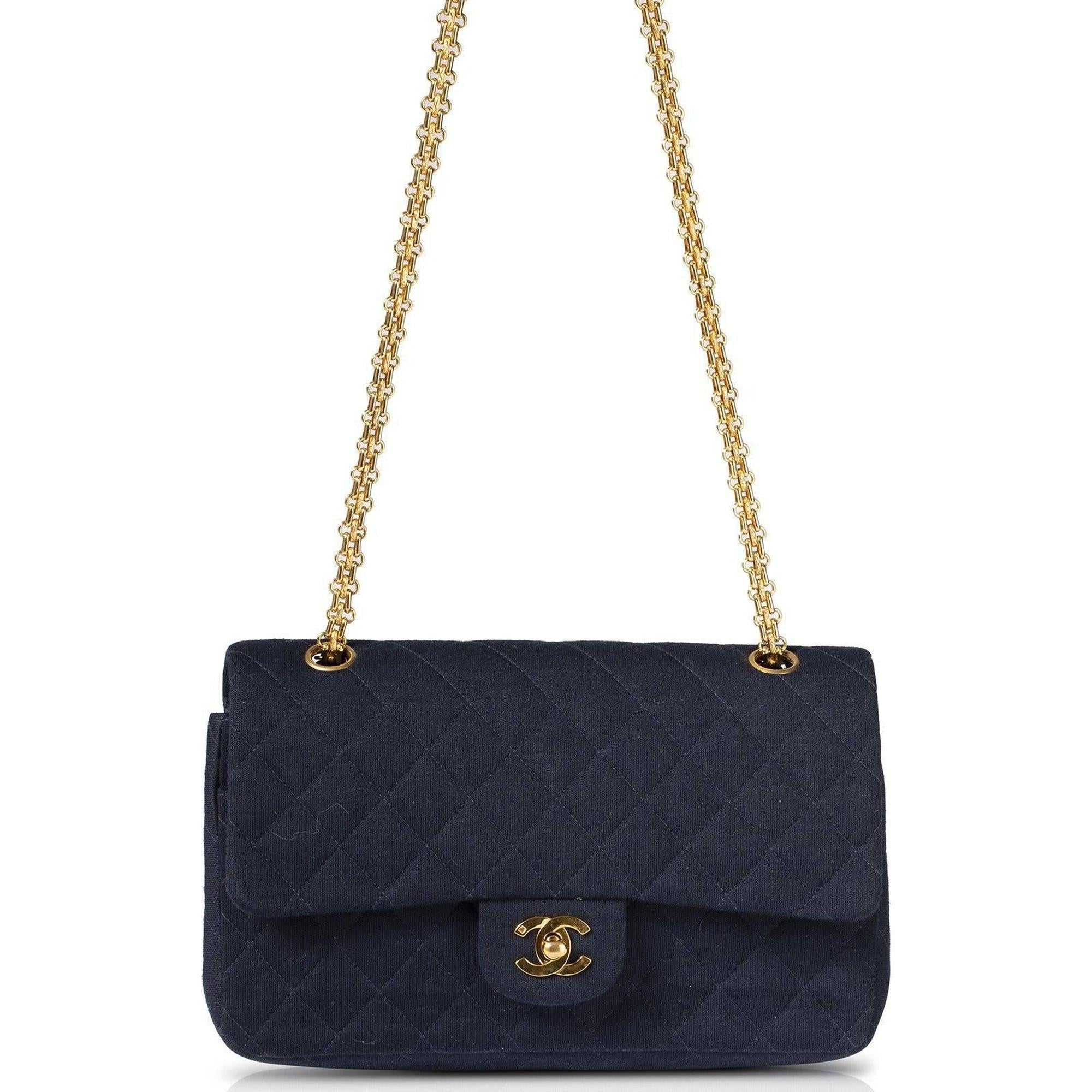 Chanel Classic Medium Jersey Double Flap Bag