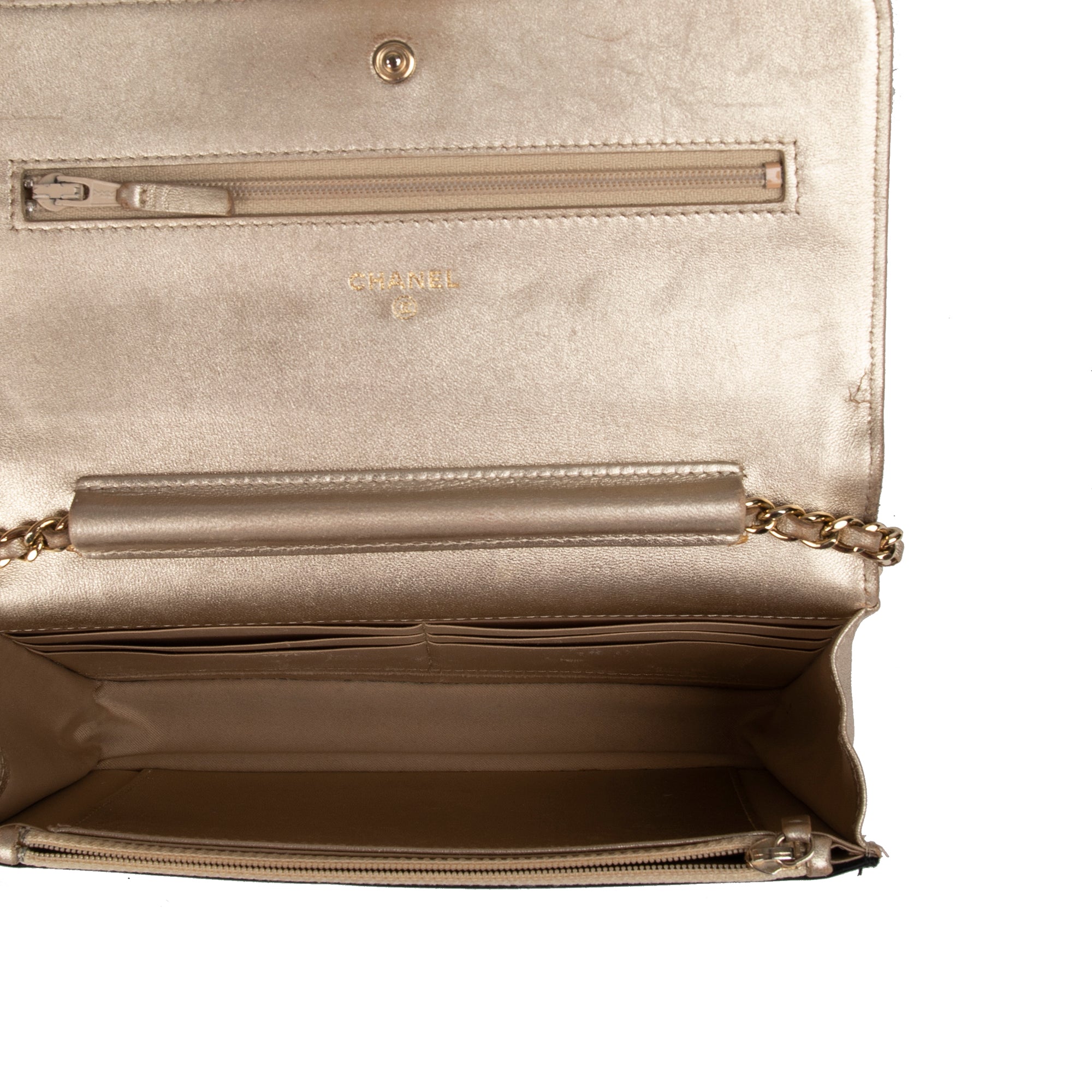 Chanel Classic Satin Wallet on Chain w/ Authenticity Card