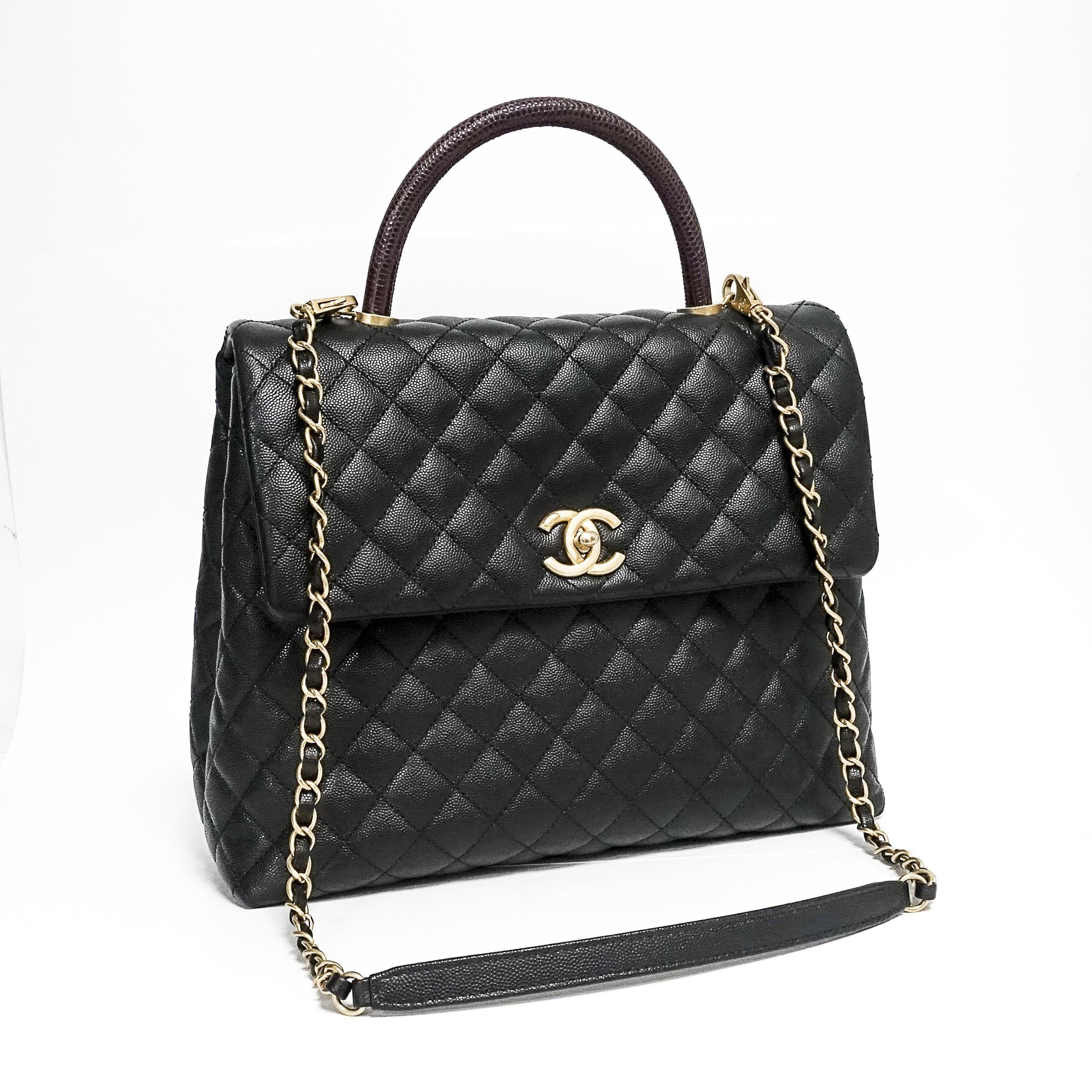 Chanel Coco Lizard Handle Bag