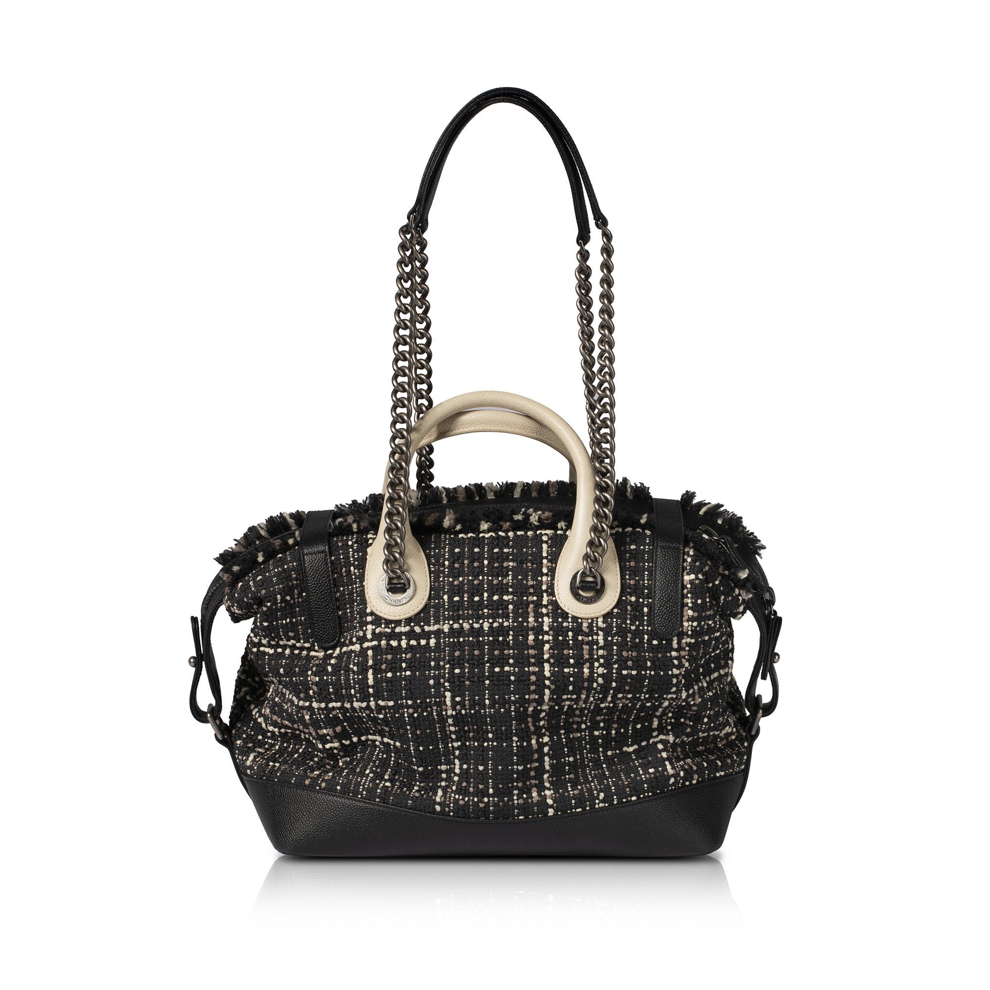 Chanel Crest Trip Tweed Bowling Bag