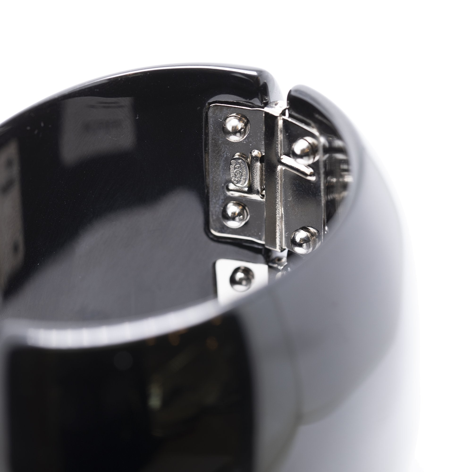 Chanel Crystal & Resin CC Hinged Bracelet