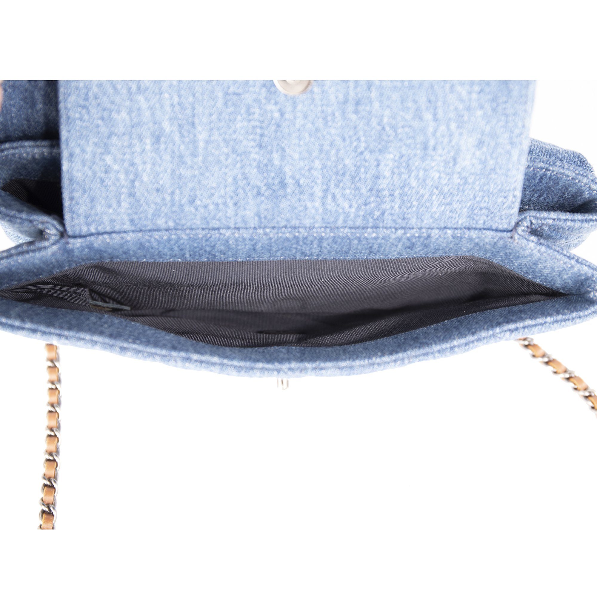 Chanel Denim Fringe Medium Flap Bag w/ Receipt & Authenticity Card