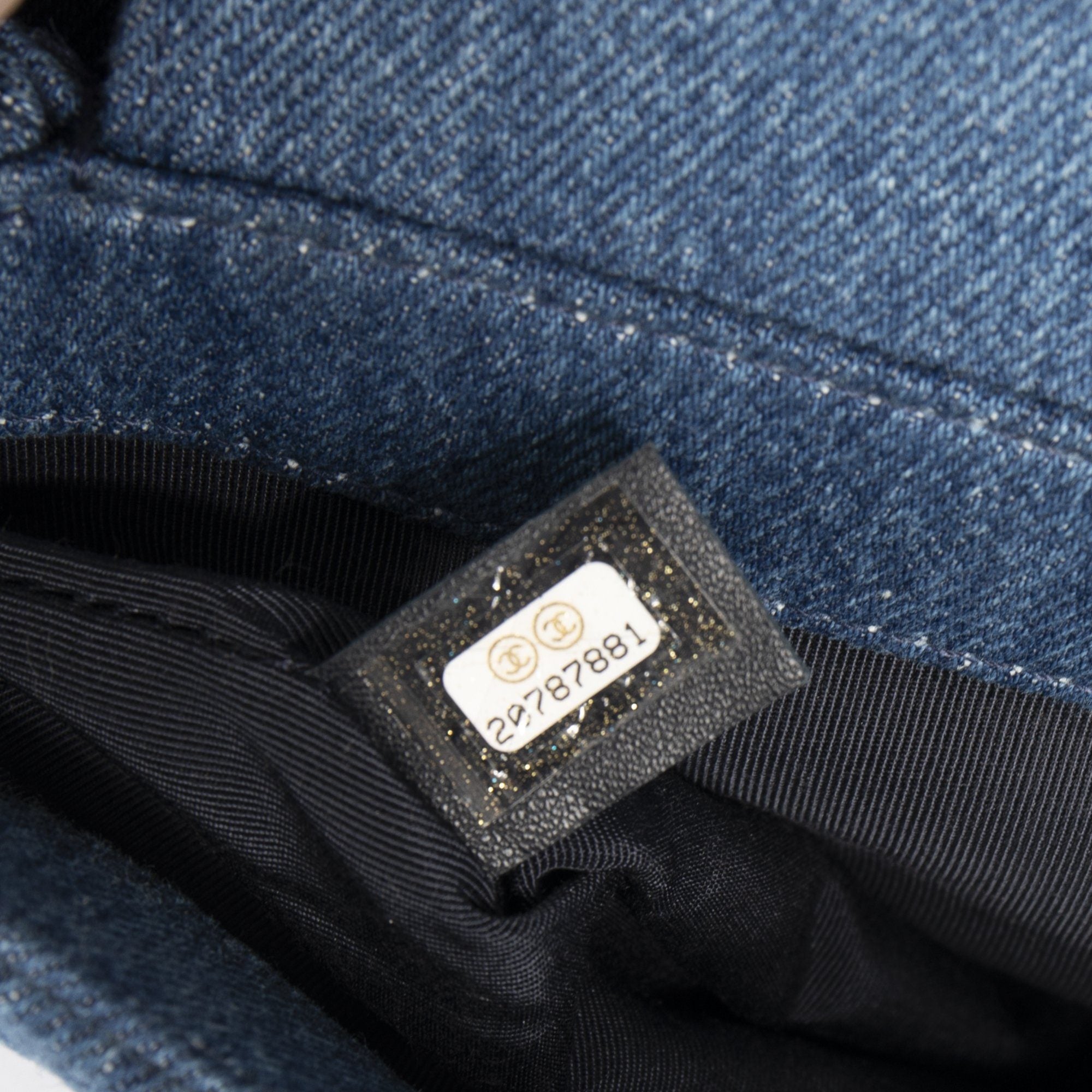 Chanel Denim Fringe Medium Flap Bag w/ Receipt & Authenticity Card