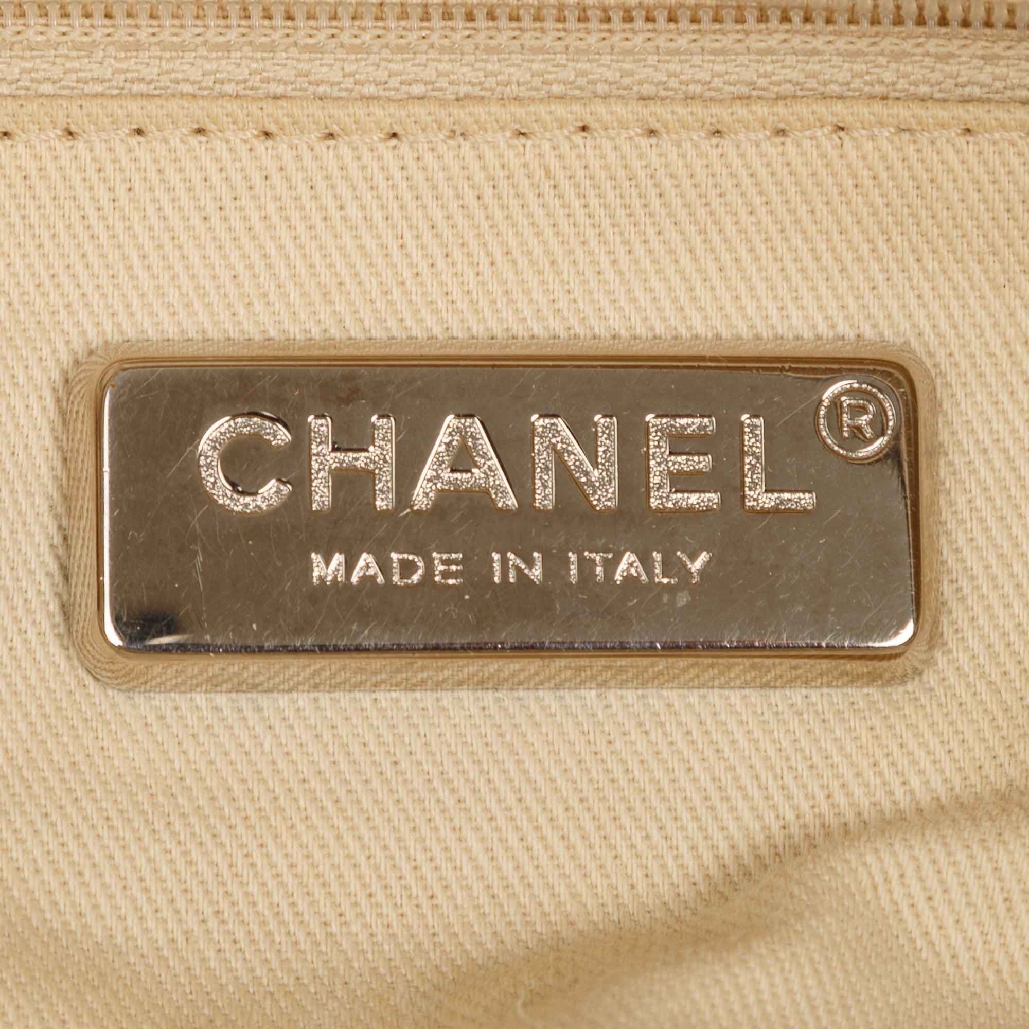 Chanel Denim Luxe Ligne Bowler Bag w/ Authenticity Card