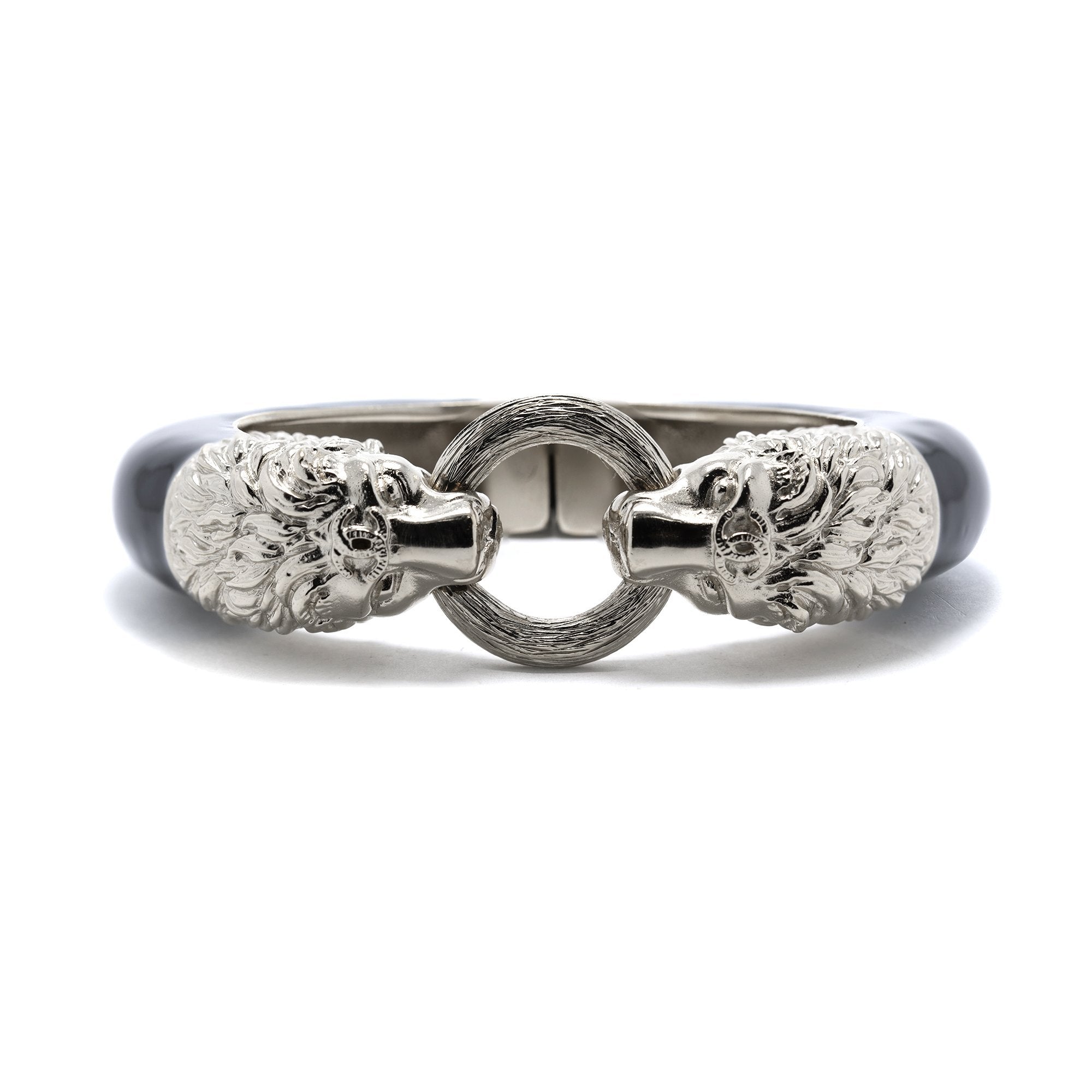 Chanel Double Lion Head Enamel Bracelet