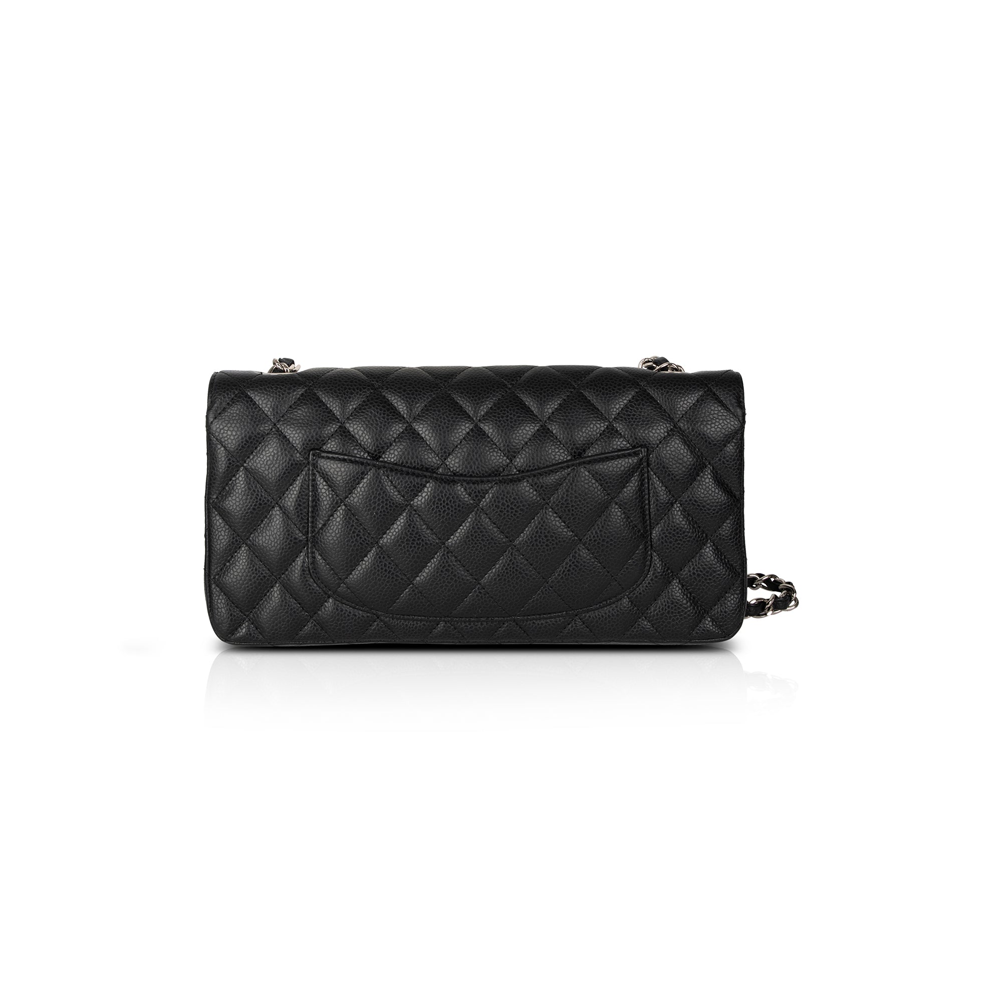 Chanel East/West Classic Single Flap Bag w/ Authenticity Card