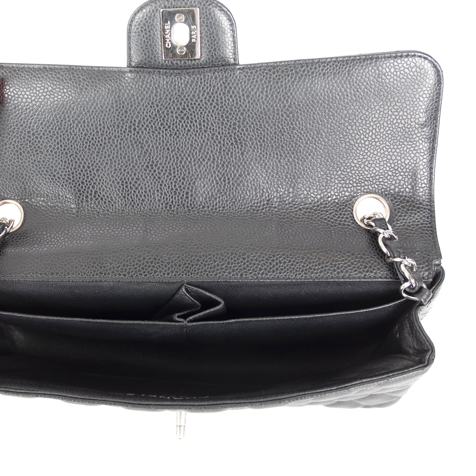 Chanel East/West Classic Single Flap Bag w/ Authenticity Card