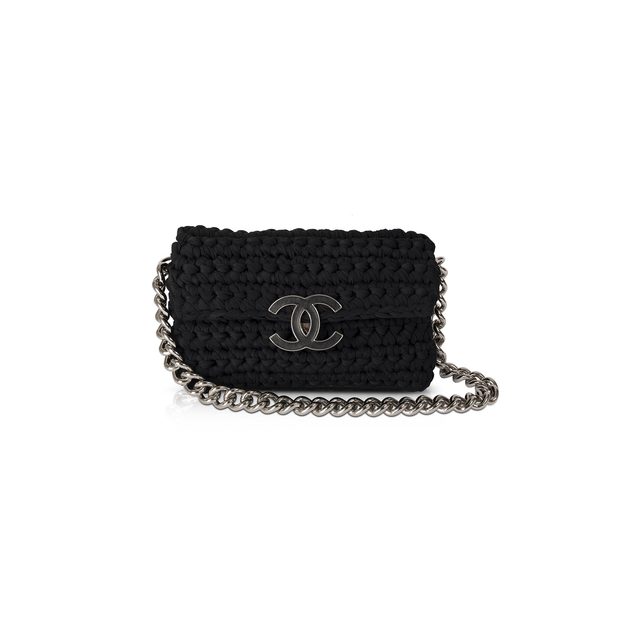 Chanel Fancy Crochet Flap Bag