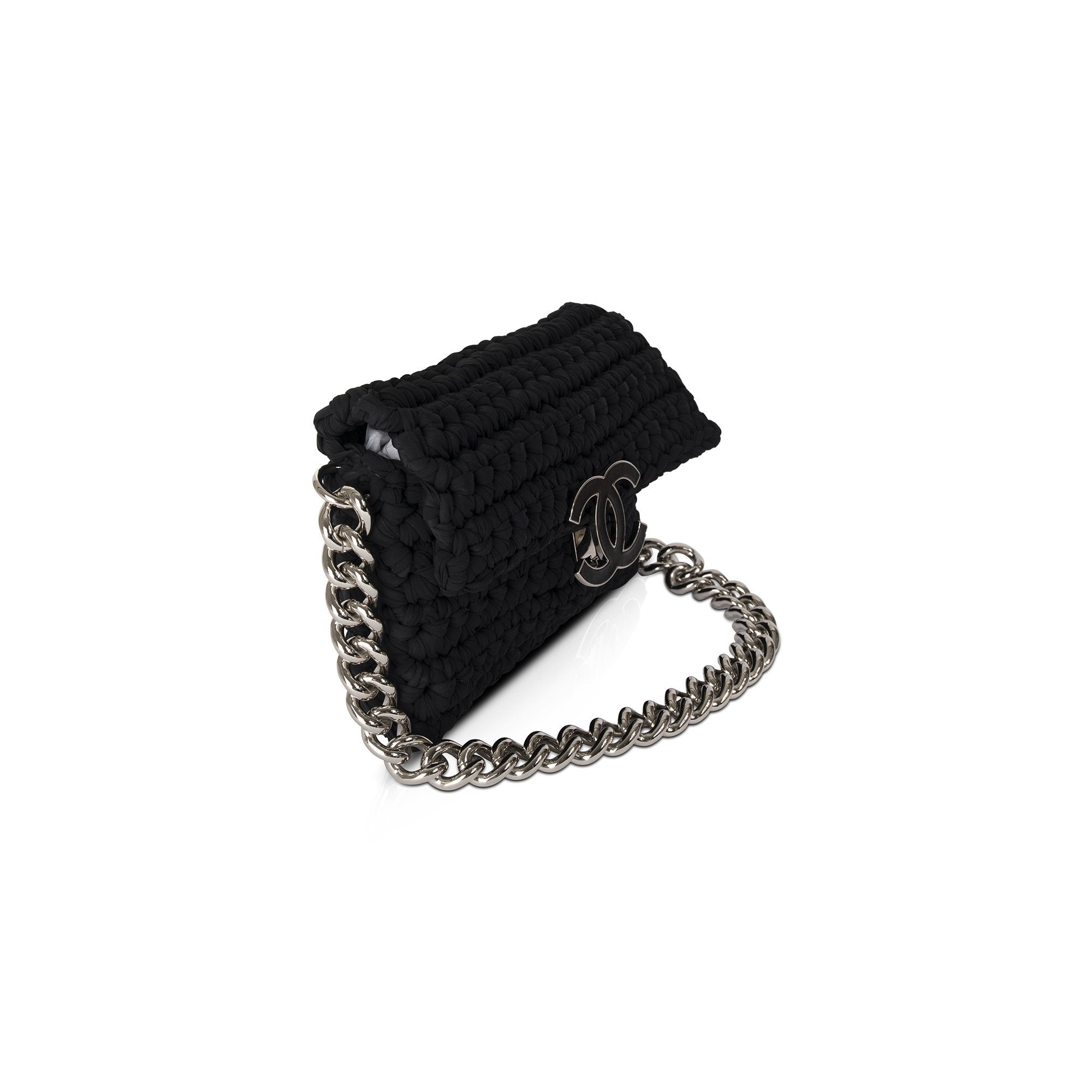 Chanel Fancy Crochet Flap Bag