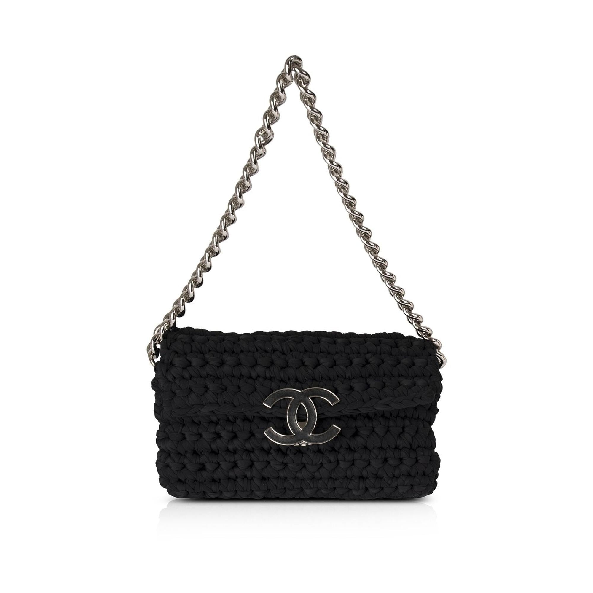 Chanel Fancy Crochet Flap Bag