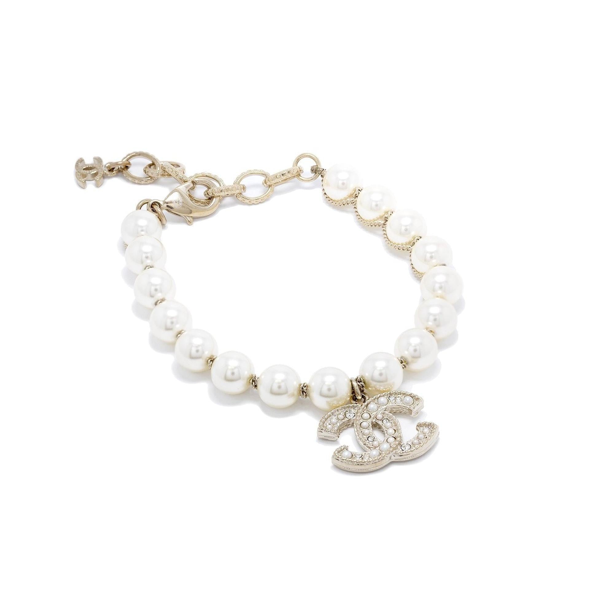 Chanel Faux Pearl CC Bracelet