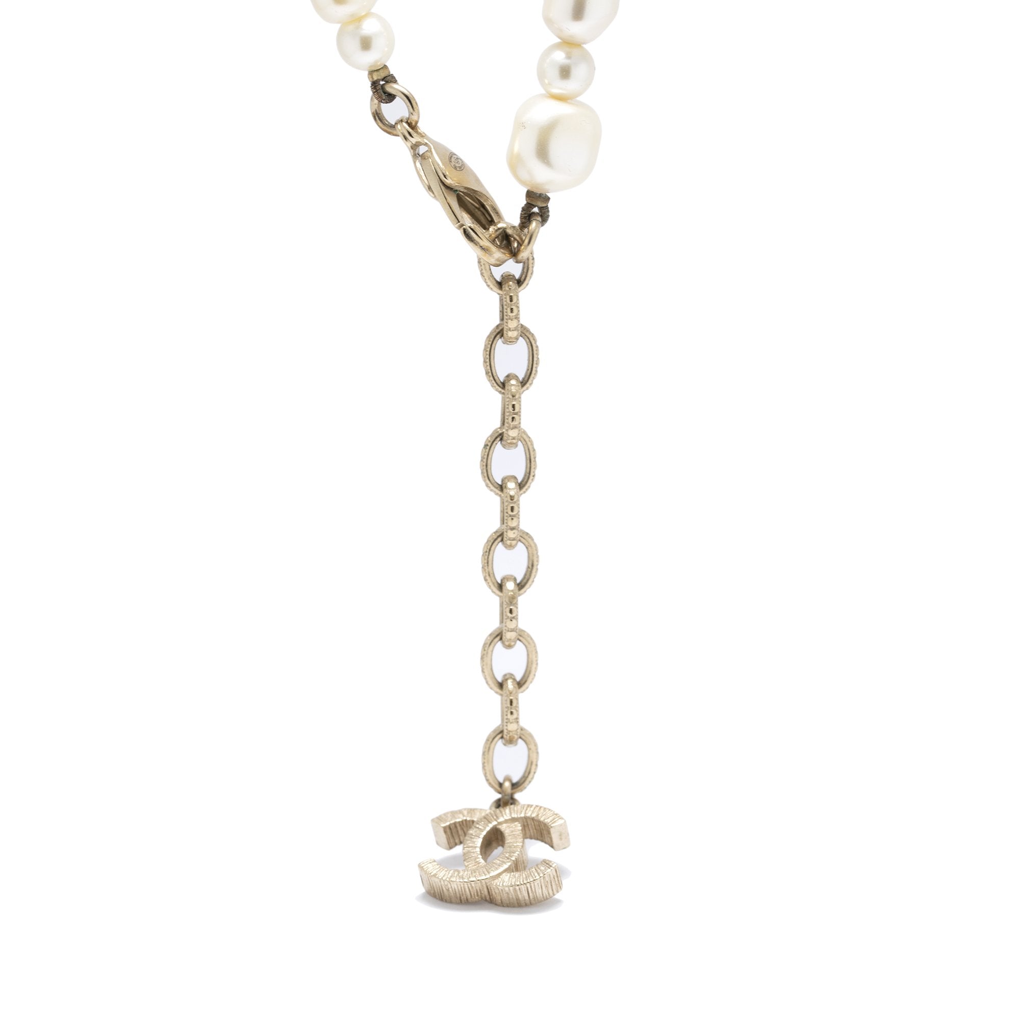 Chanel Faux Pearl CC Necklace w/ Box