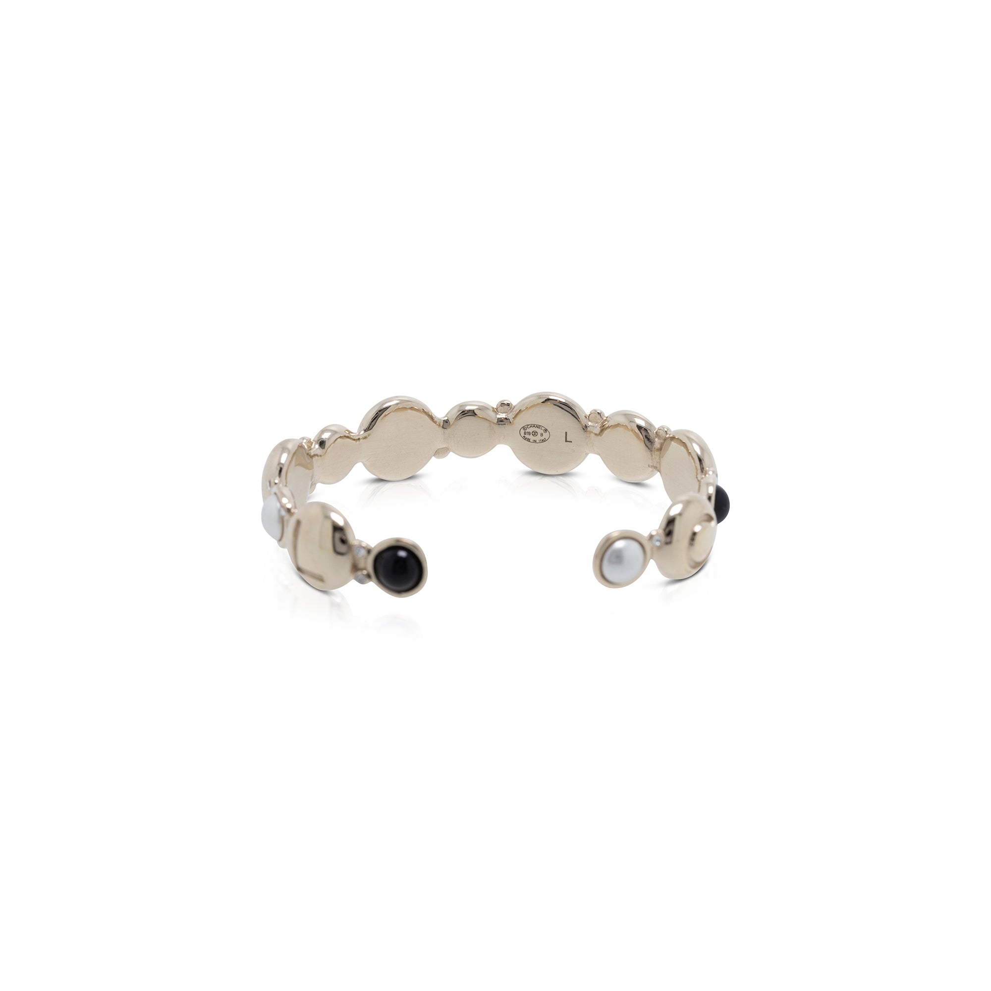 Chanel Faux Pearl, Resin & Strass Cuff Bracelet