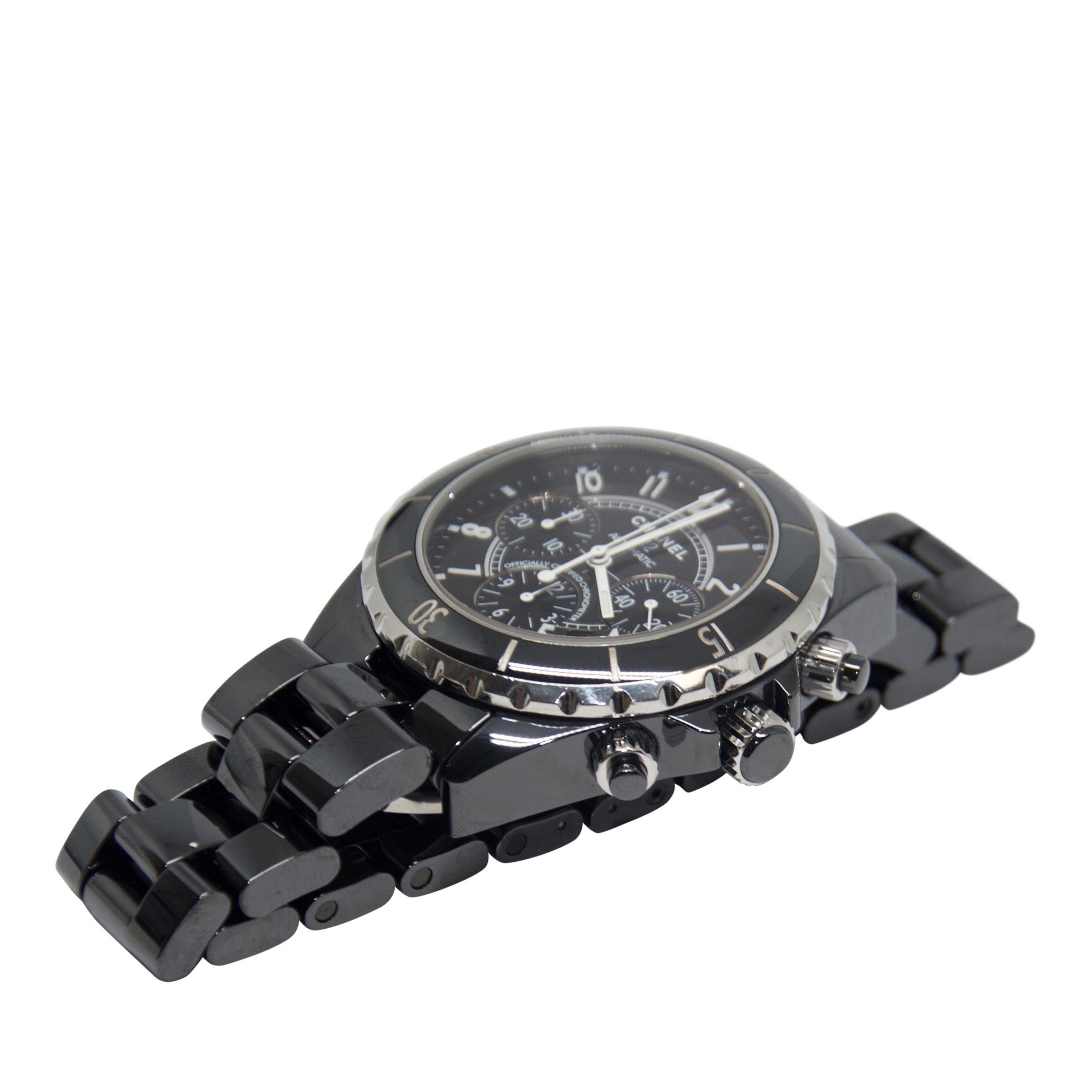 Chanel J12 Black Ceramic Chronograph Watch