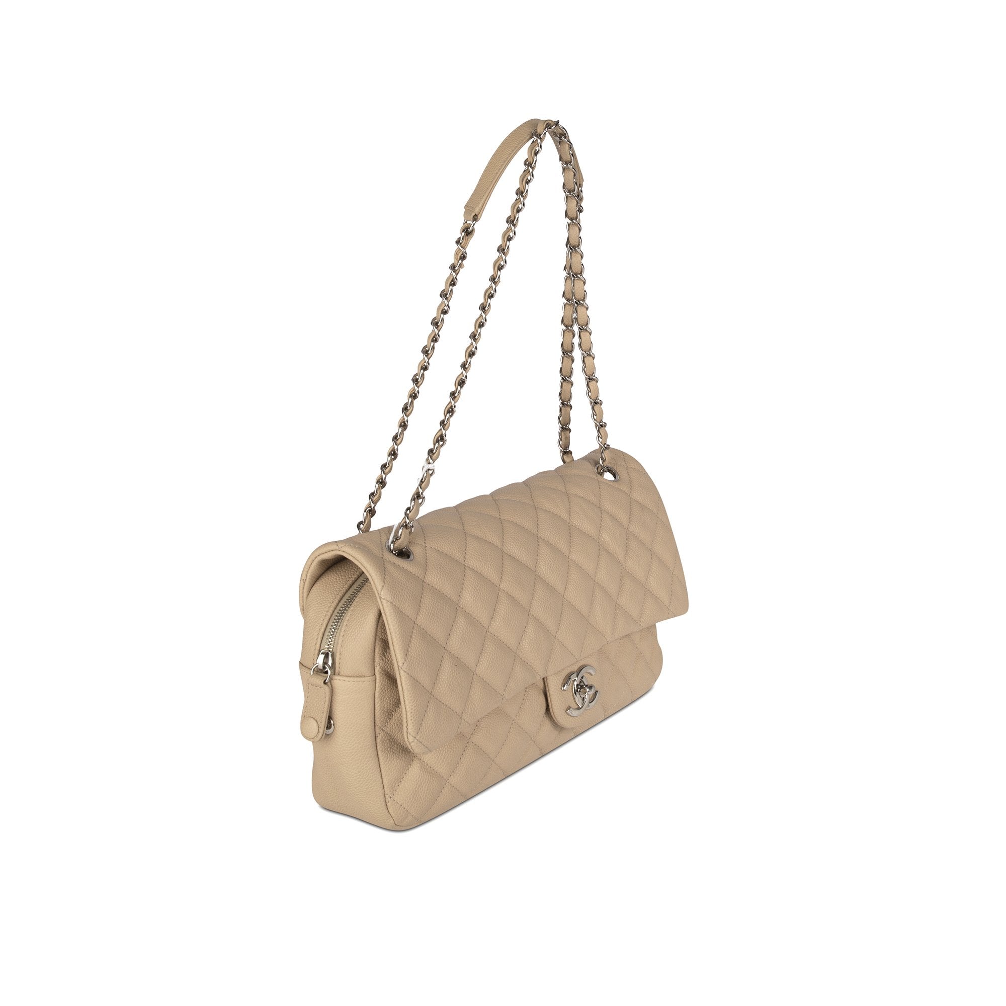 Chanel Jumbo Caviar Easy Flap Bag w/ Box