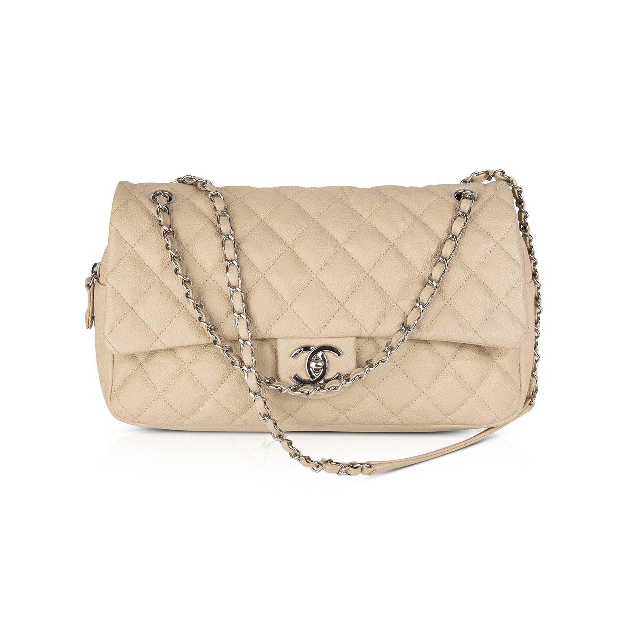 Chanel Jumbo Caviar Easy Flap Bag w/ Box