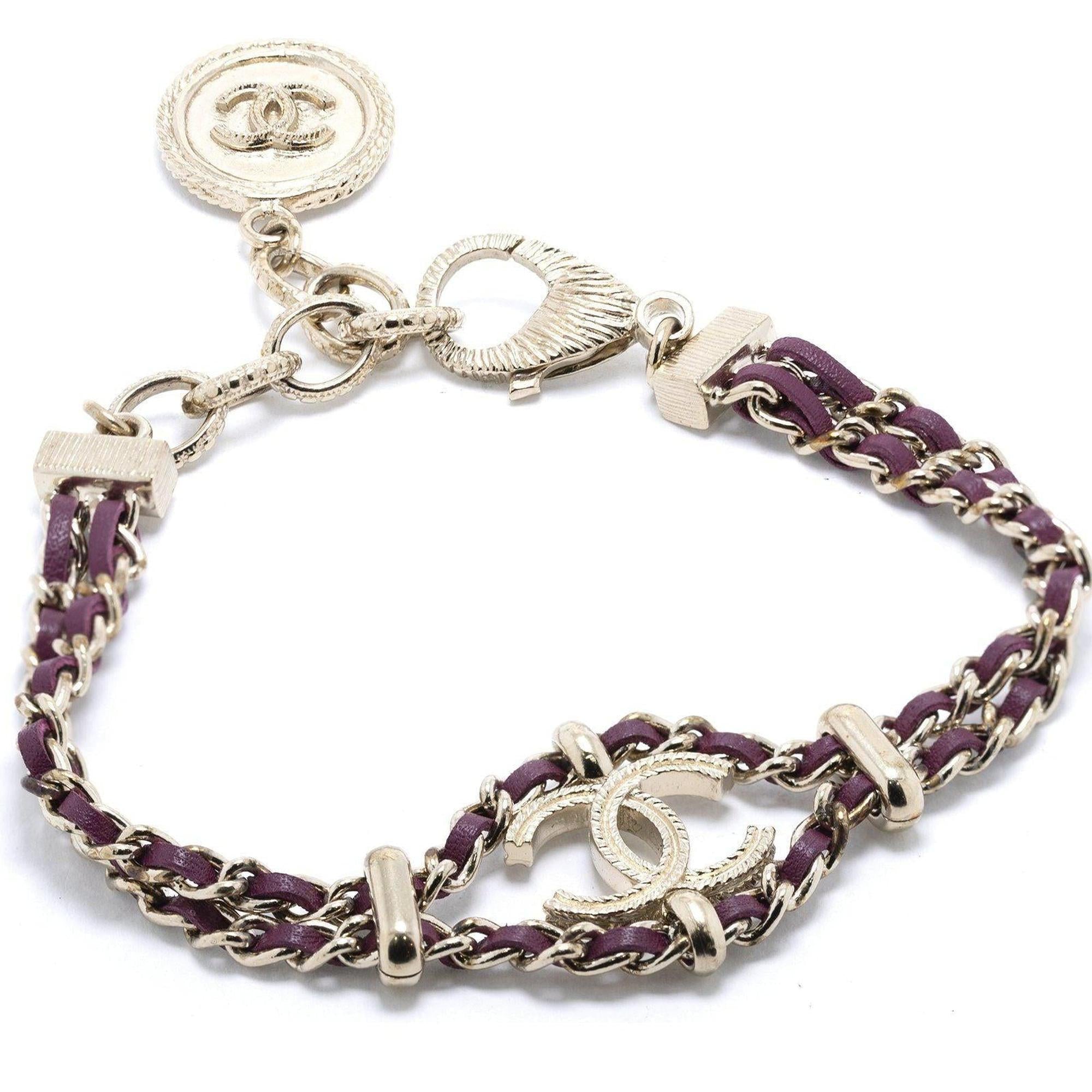 Chanel Leather Woven CC Bracelet